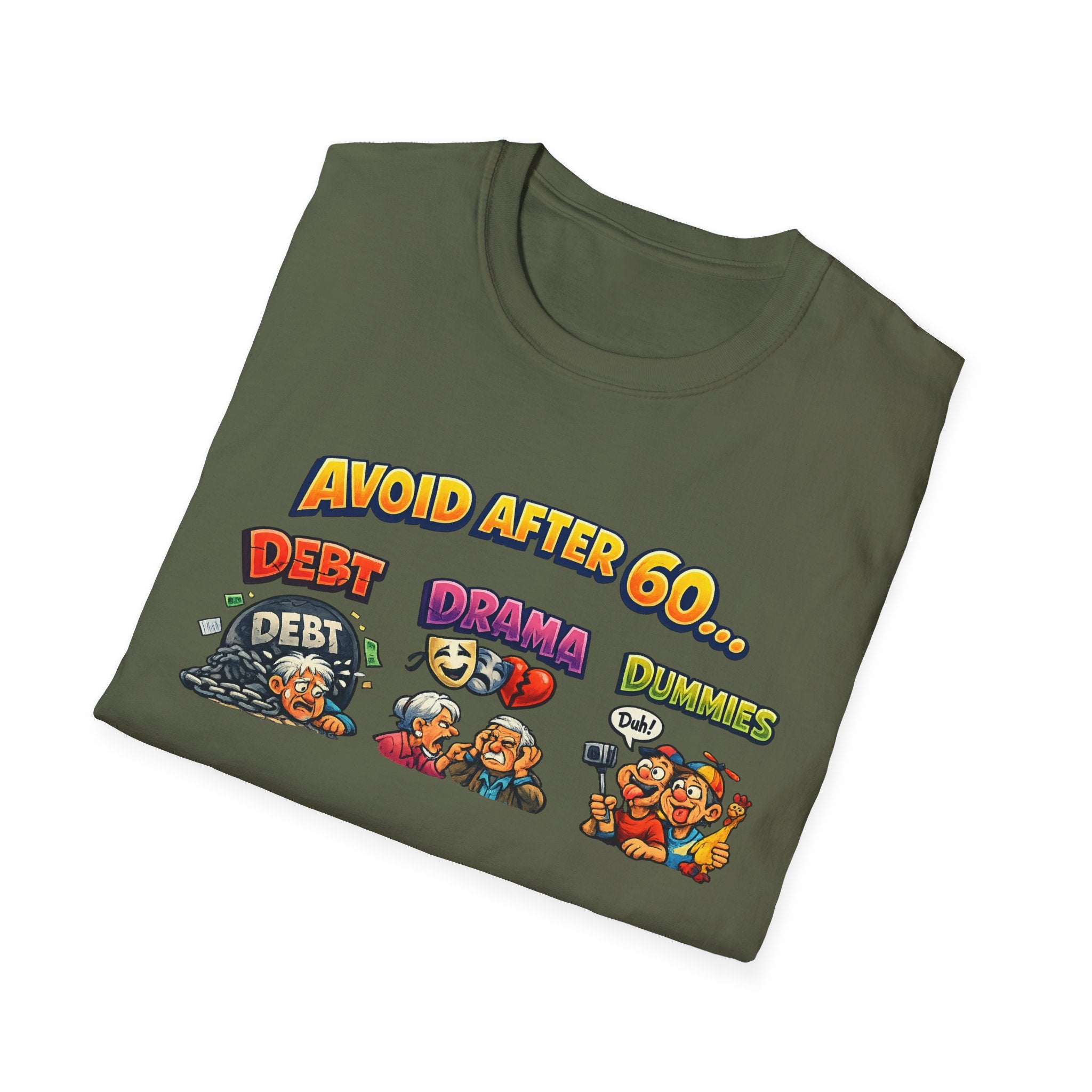 Avoid After 60 Funny T-Shirt | Birthday Gift for Men & Women Over 60 | Sarcastic Aging Tee | 8 colors -100% cotton