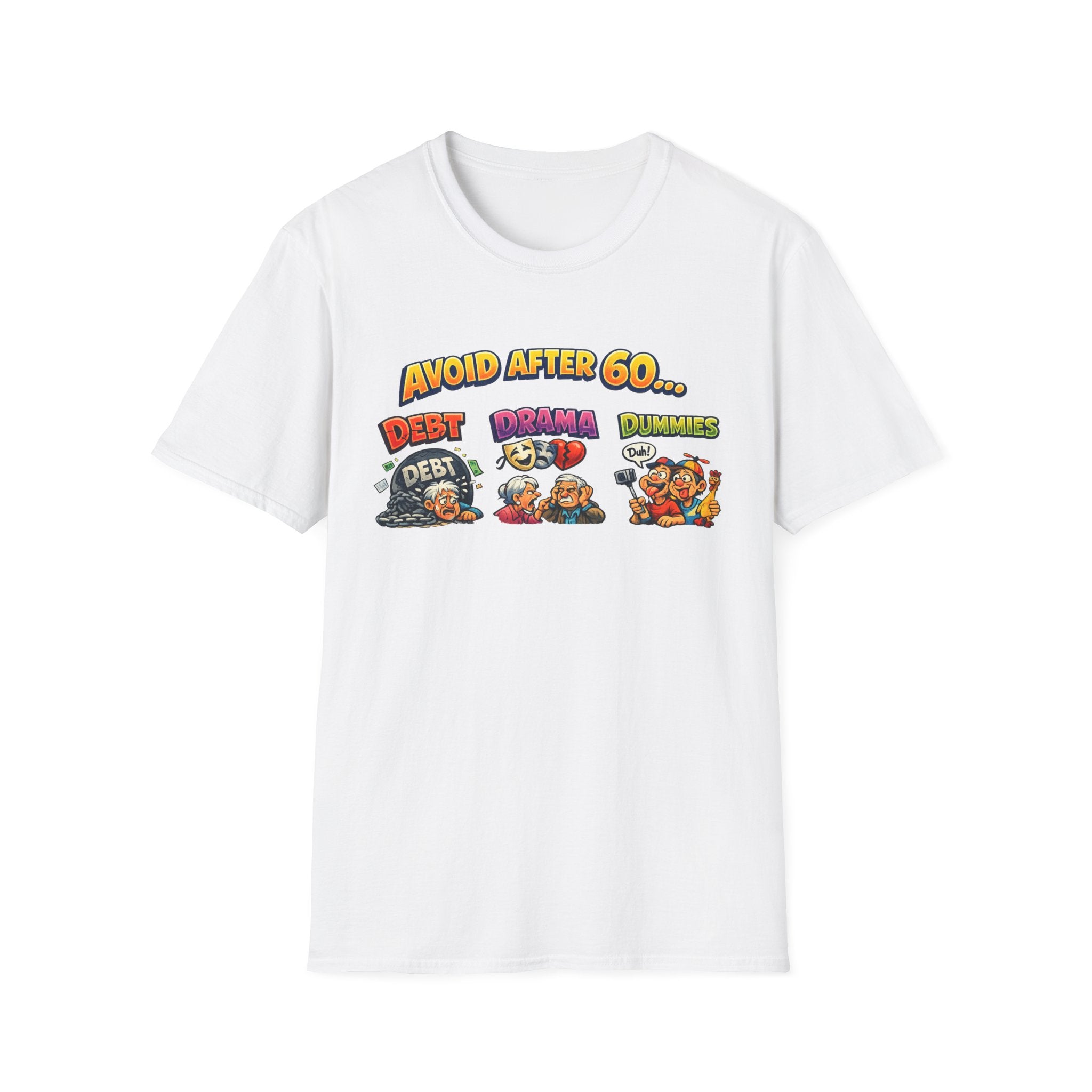 Avoid After 60 Funny T-Shirt | Birthday Gift for Men & Women Over 60 | Sarcastic Aging Tee | 8 colors -100% cotton
