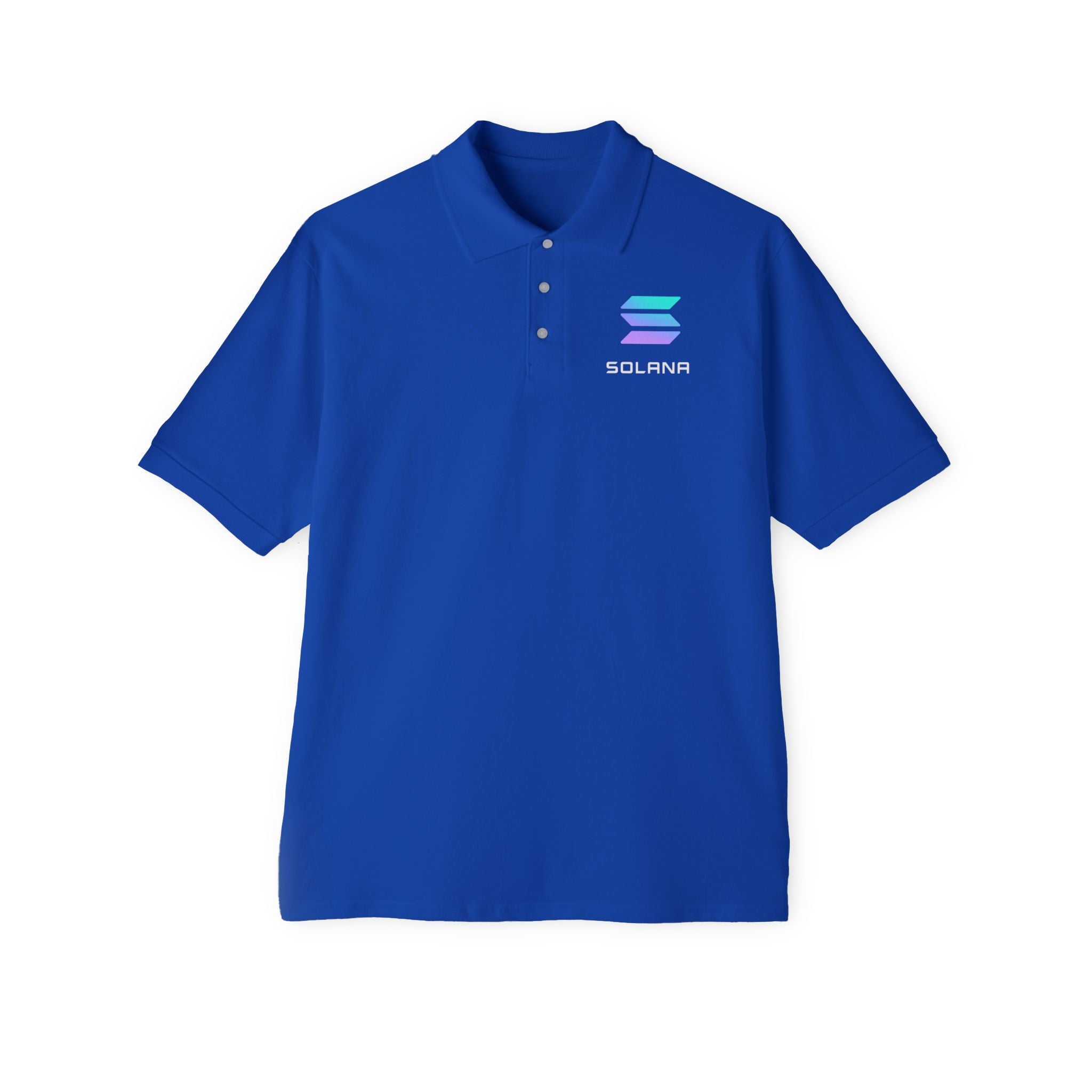 Solana Polo Shirt | SOL Crypto Polo | Solana Logo Shirt | Crypto Blockchain Conference | Gift for Solana Holder | 5 colors - 100% cotton