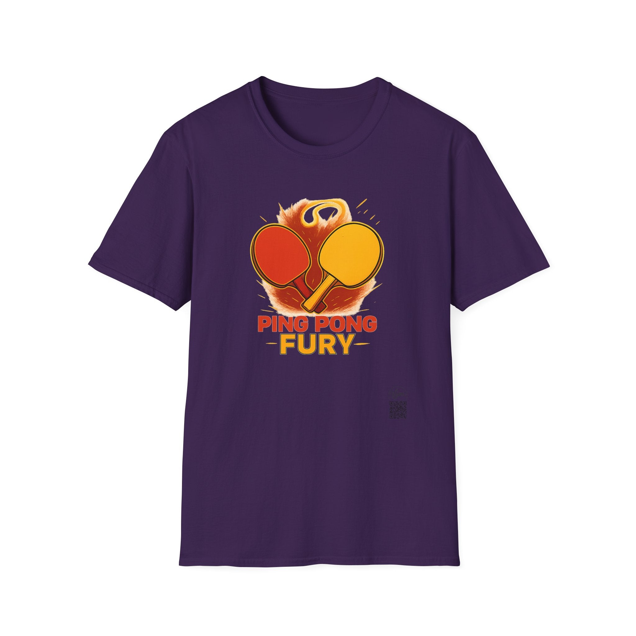 Ping Pong Fury T-Shirt | Competitive Table Tennis Paddle Design | 6 colors - 100% cotton