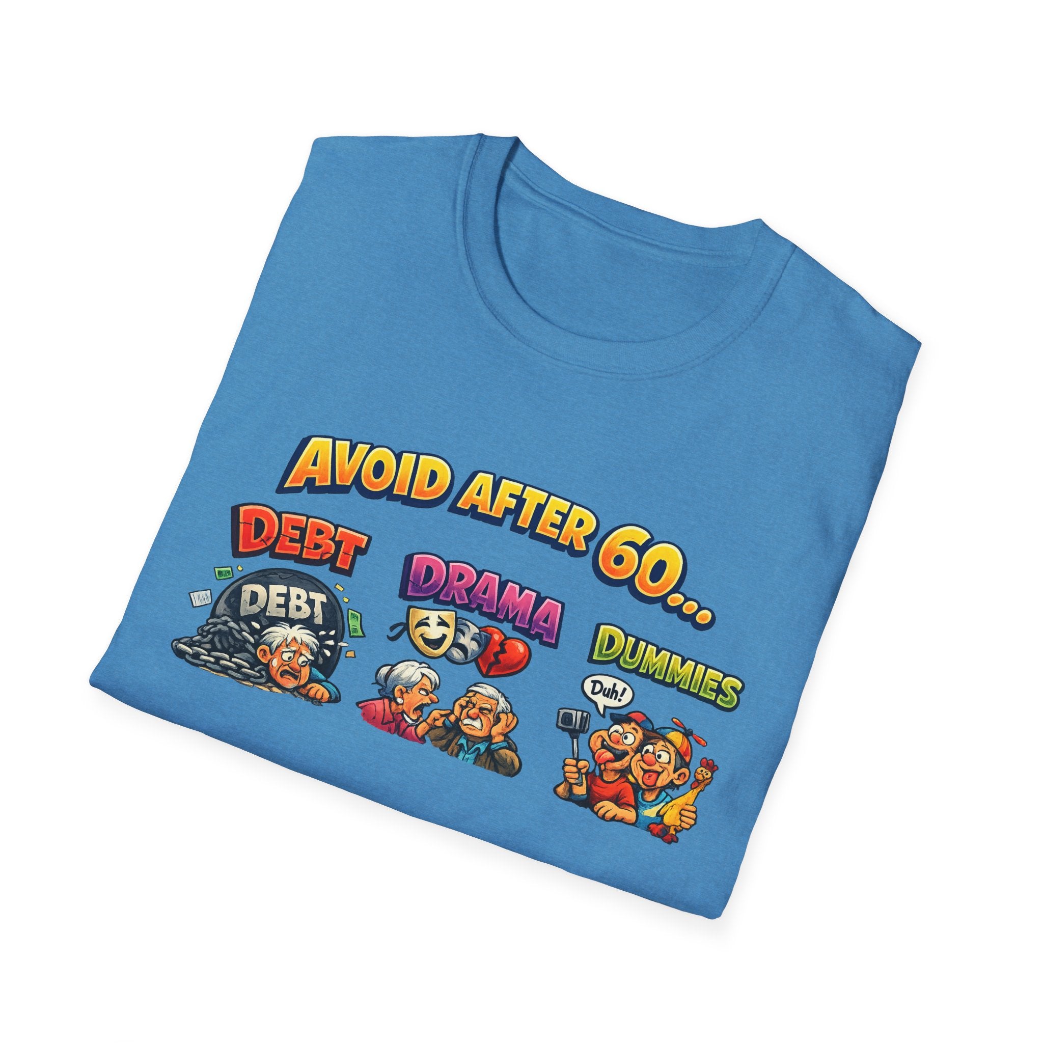 Avoid After 60 Funny T-Shirt | Birthday Gift for Men & Women Over 60 | Sarcastic Aging Tee | 8 colors -100% cotton