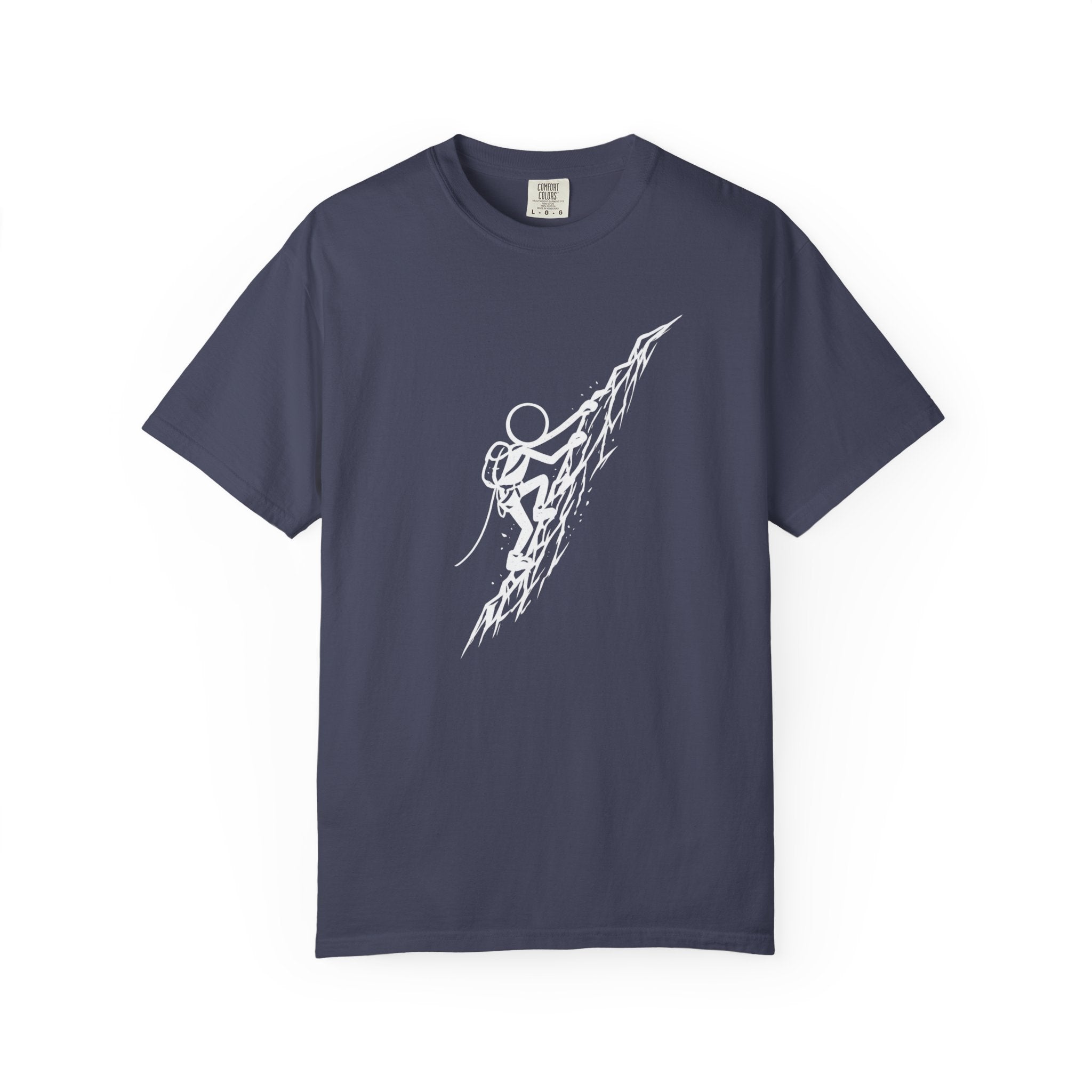 Mountain Climber Stick Figure TShirt | Adventure Graphic Tee | Rock Climbing Shirt | Minimalist Hiking Tee | 7 colors - 100% cotton