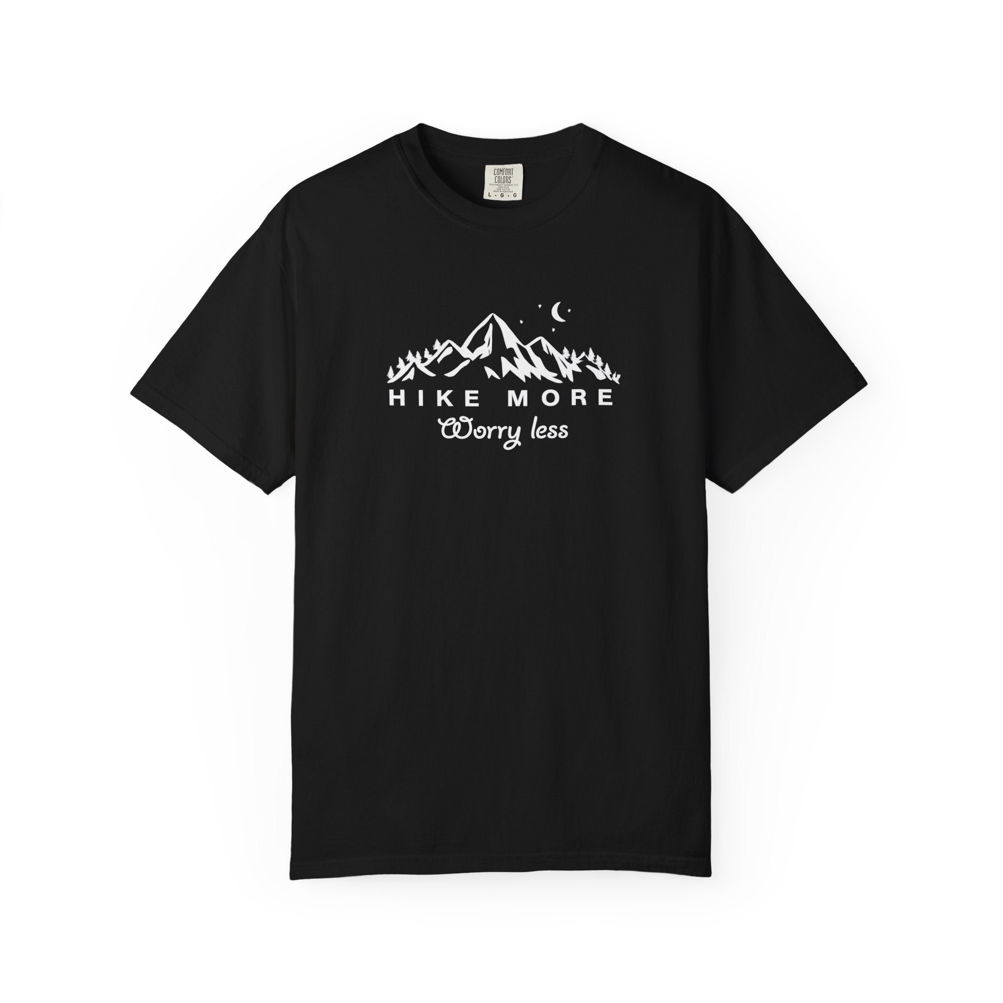 Hike More Worry Less Shirt Hiking TShirt | Outdoor Adventure Tee | Mountain Nature Lover Gift | Hiking Tee | 7 colors - 100% cotton
