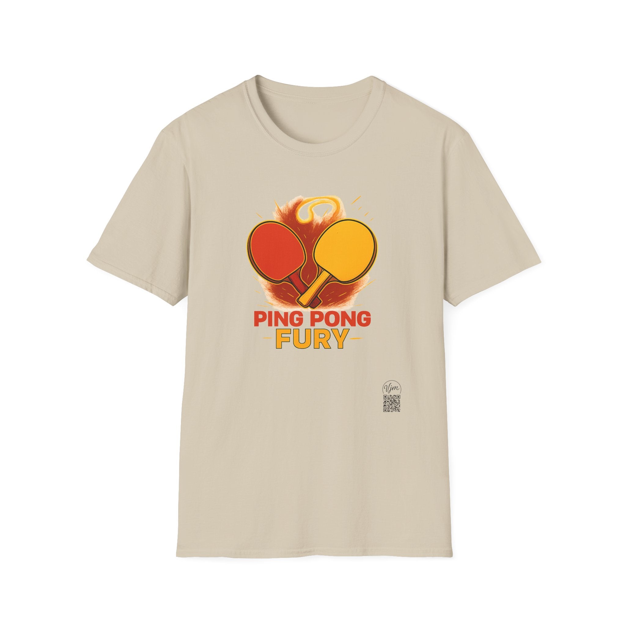 Ping Pong Fury T-Shirt | Competitive Table Tennis Paddle Design | 6 colors - 100% cotton