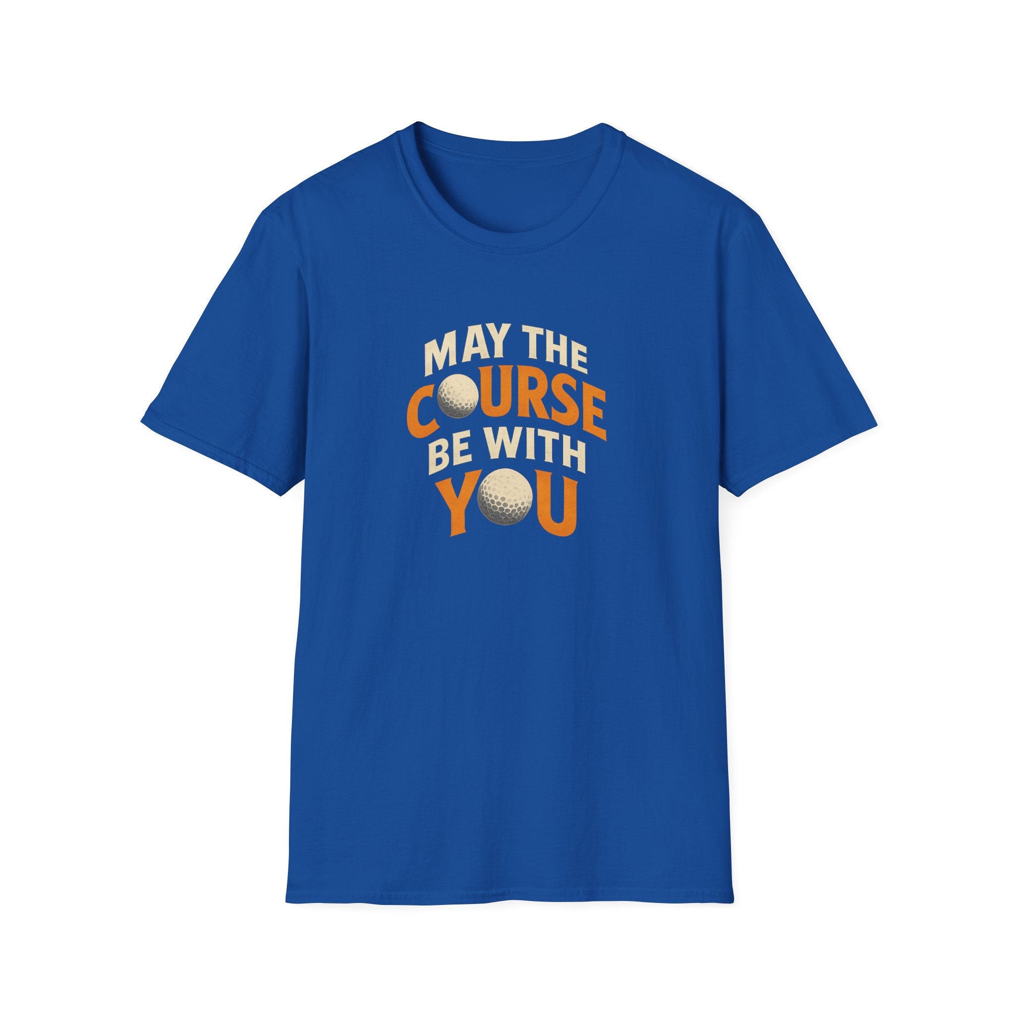 May The Course Be With You Golf T-Shirt | Funny Golf Pun Tee |  | 4 colors - 100% cotton