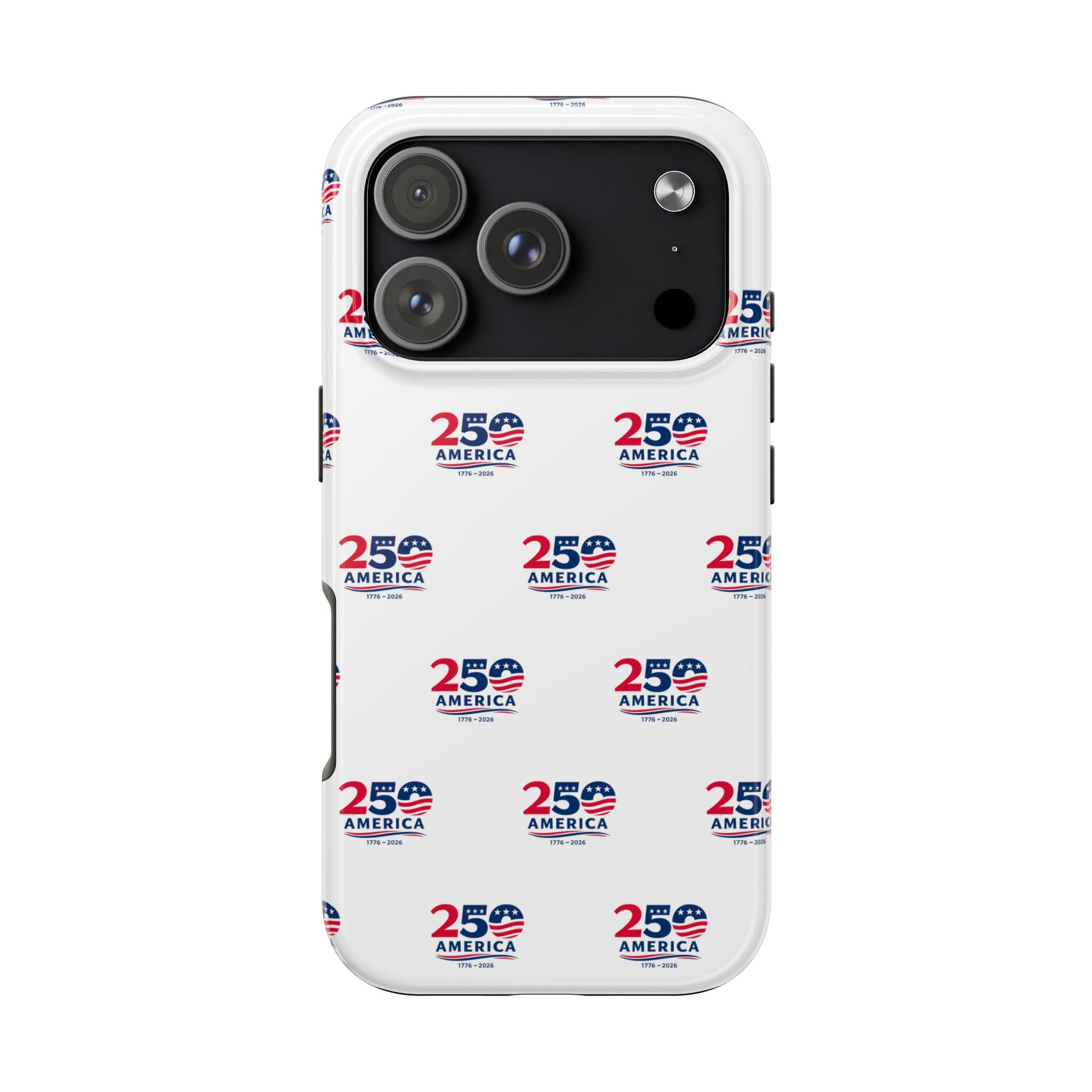 America 250 Tough Phone Case | Patriotic USA 1776-2026 iPhone Samsung Case | Glossy Protective Fourth of July Phone Cover