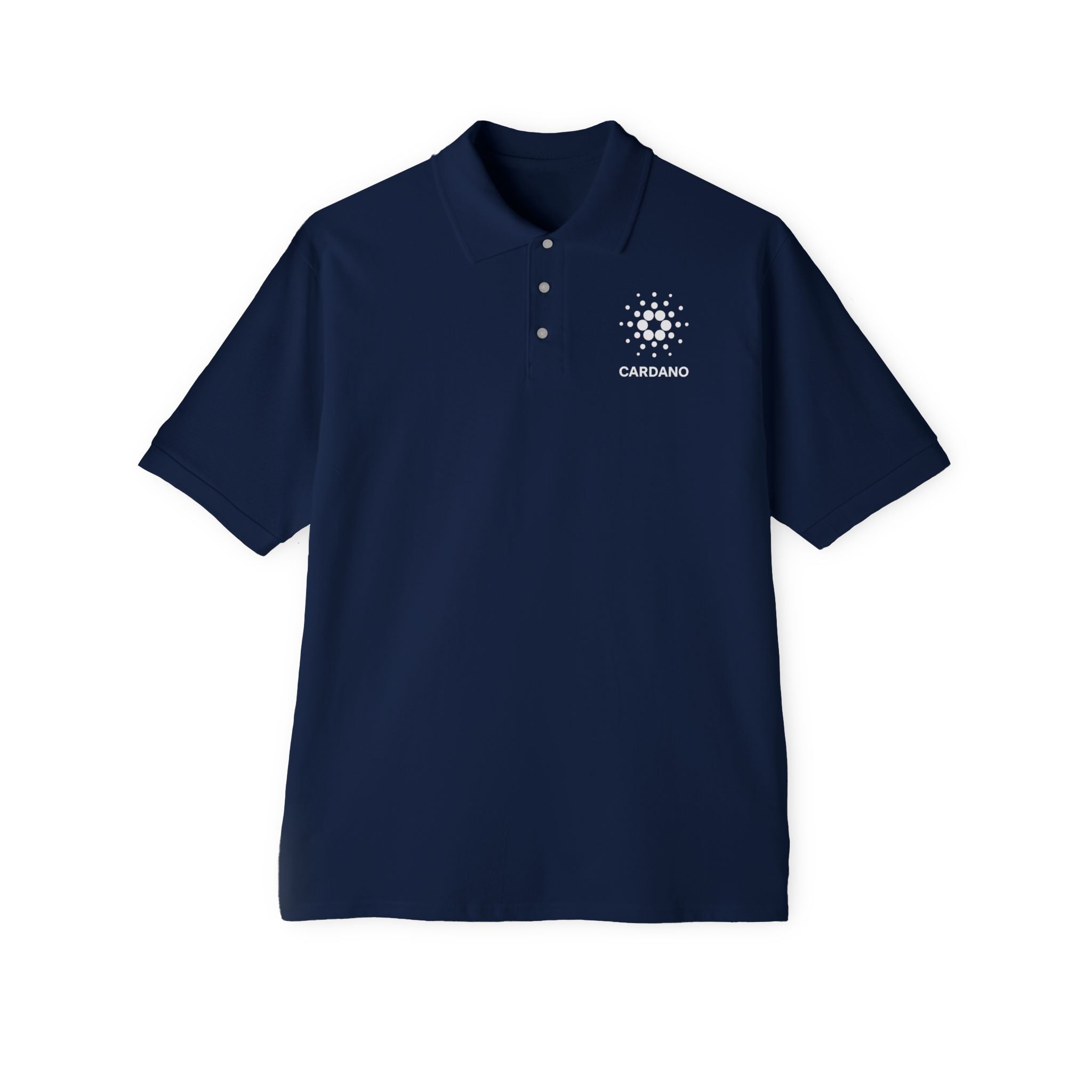 Cardano Polo Shirt for Men | Crypto Logo Golf Polo | Blockchain ADA Shirt | Gift for Crypto Fans | 5 colors - 100% cotton