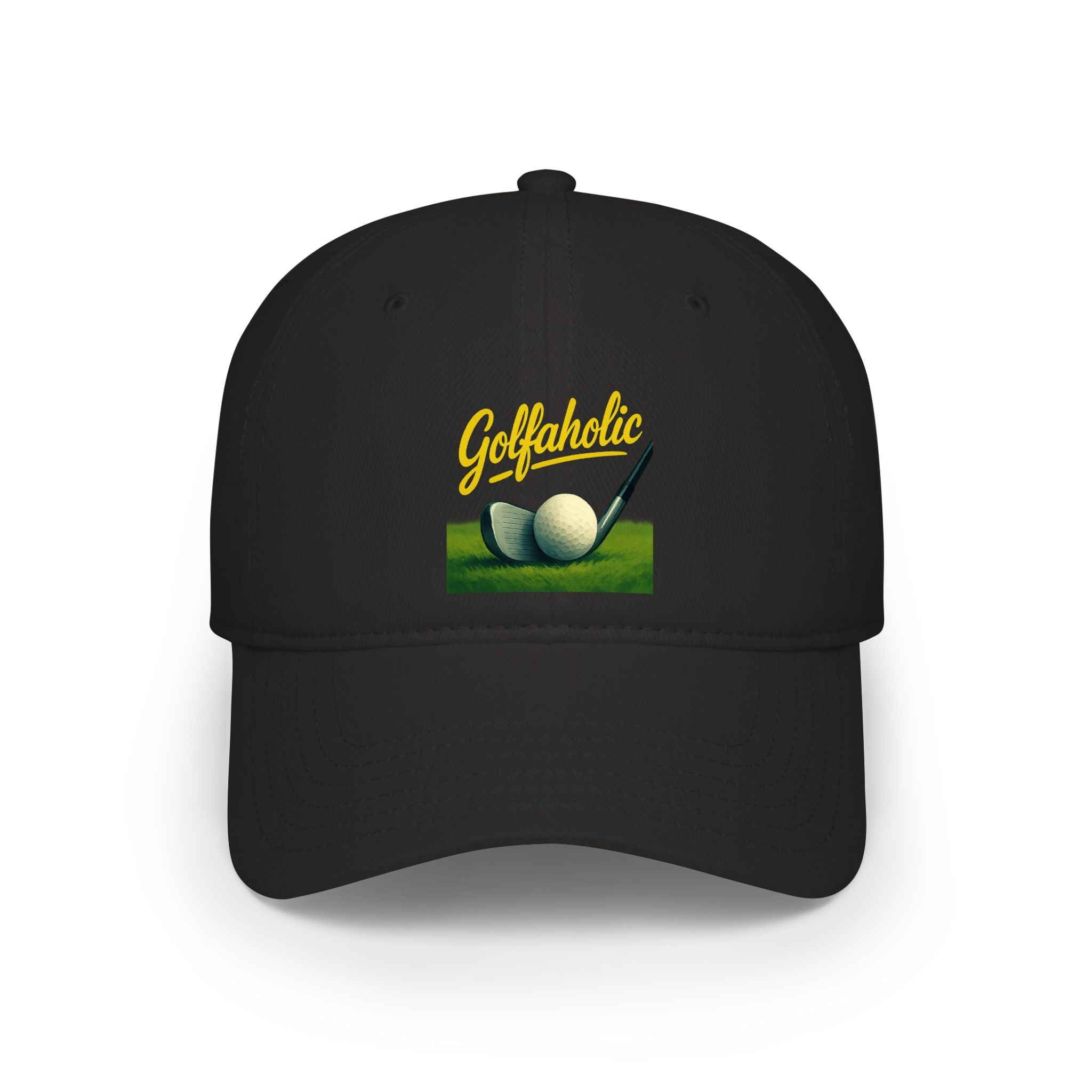 Golfaholic Hat | Funny Golf Lover Dad Cap | Golf Gift for Men | Adjustable Beige Golf Cap | Golfer Birthday Gift | 4 colors