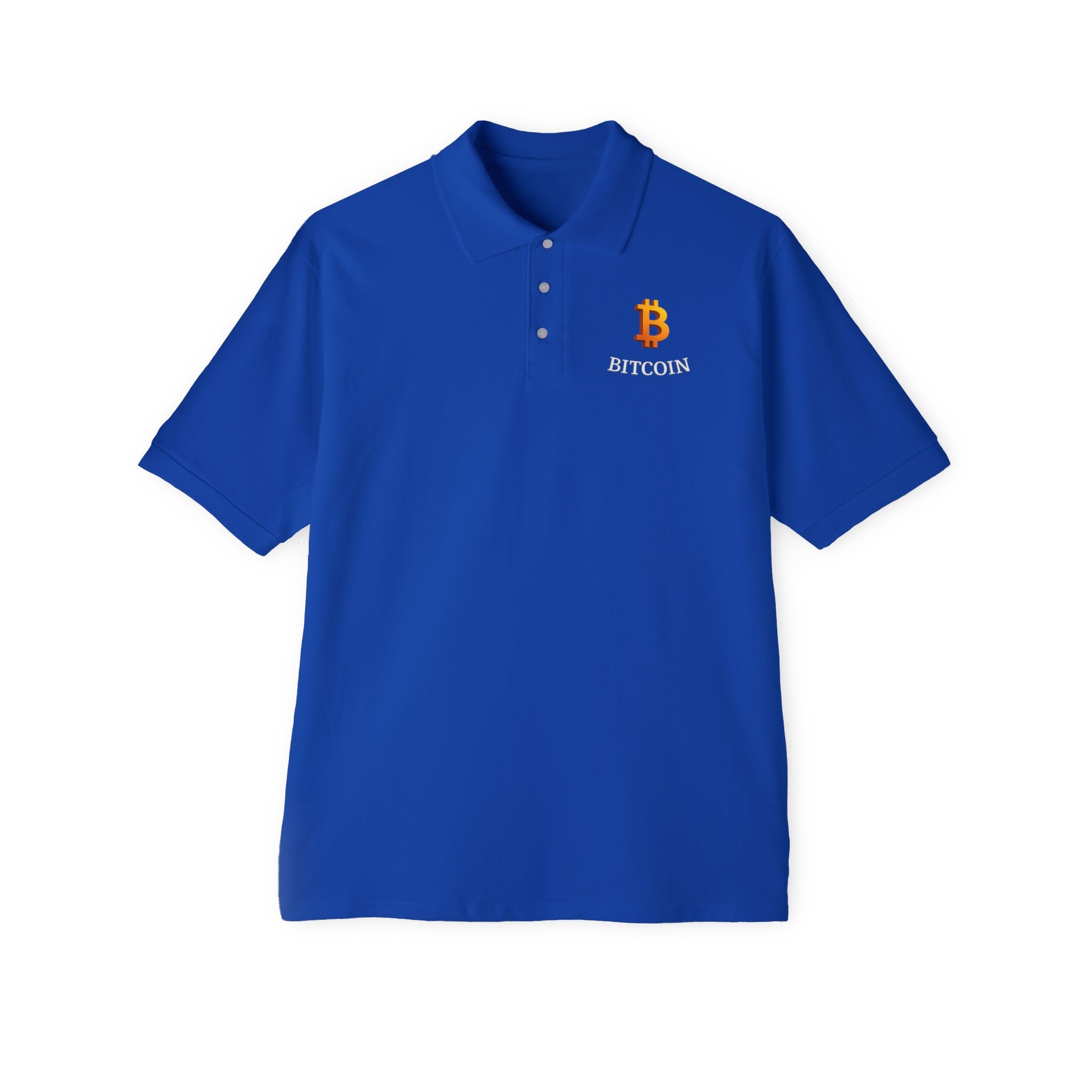 Bitcoin Polo Shirt | Crypto Golf Polo | BTC Logo Shirt | Bitcoin Cryptocurrency Polo Gift | Digital Currency Merch | 6 colors - 100% cotton