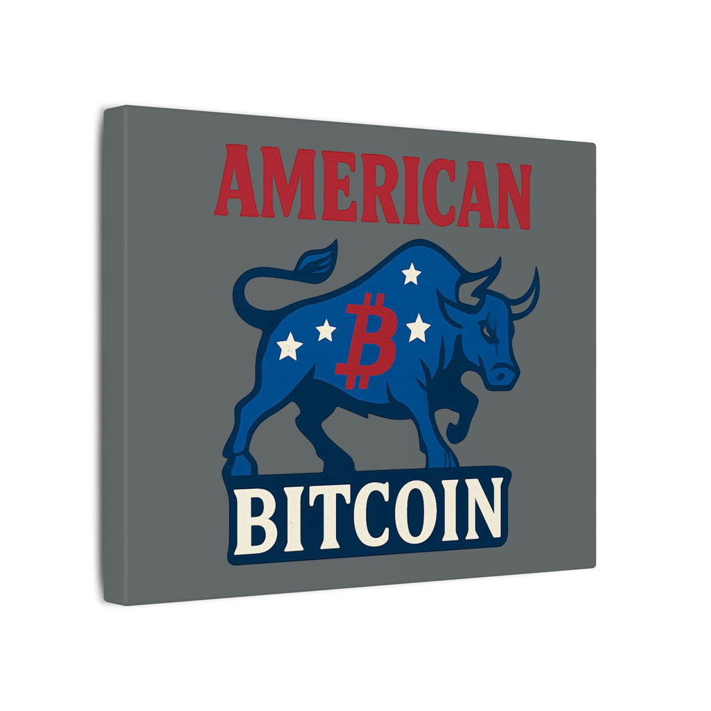 American Bitcoin Bull Canvas Print - Power, Patriotism & Crypto Pride