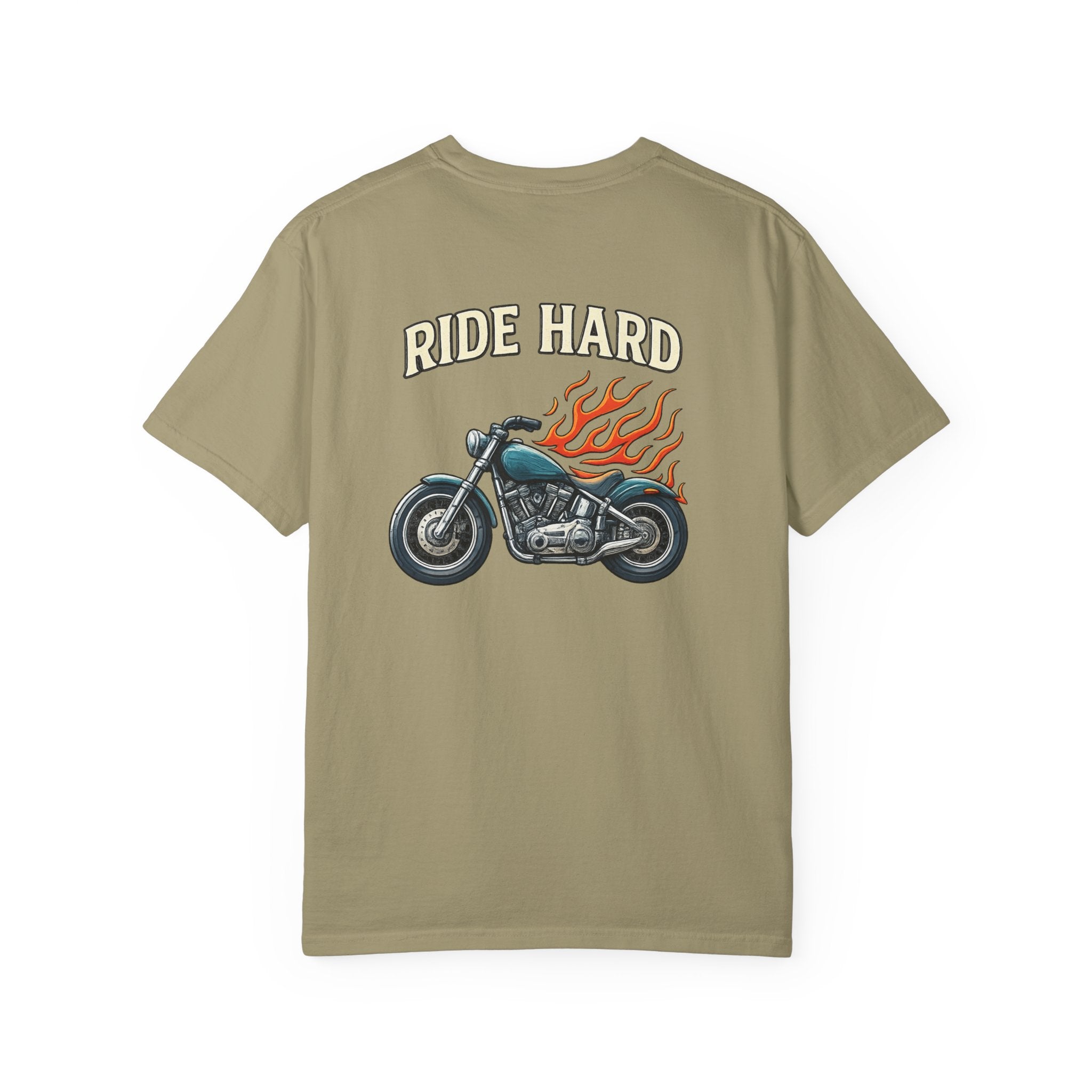 Ride Hard Motorcycle Tee | Harley Inspired Biker Shirt | Badass Motorcycle T-Shirt | 7 colors - 100% cotton