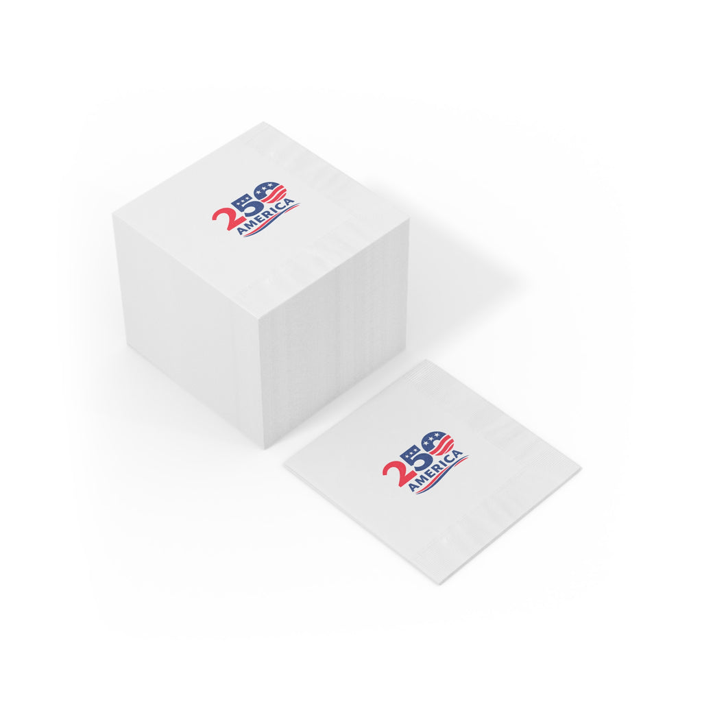 America 250 Napkins | Patriotic Party Napkins | USA  Anniversary Napkins | July 4th Party Decor Cookout Napkins | (50 or 100 Count) 2 sizes