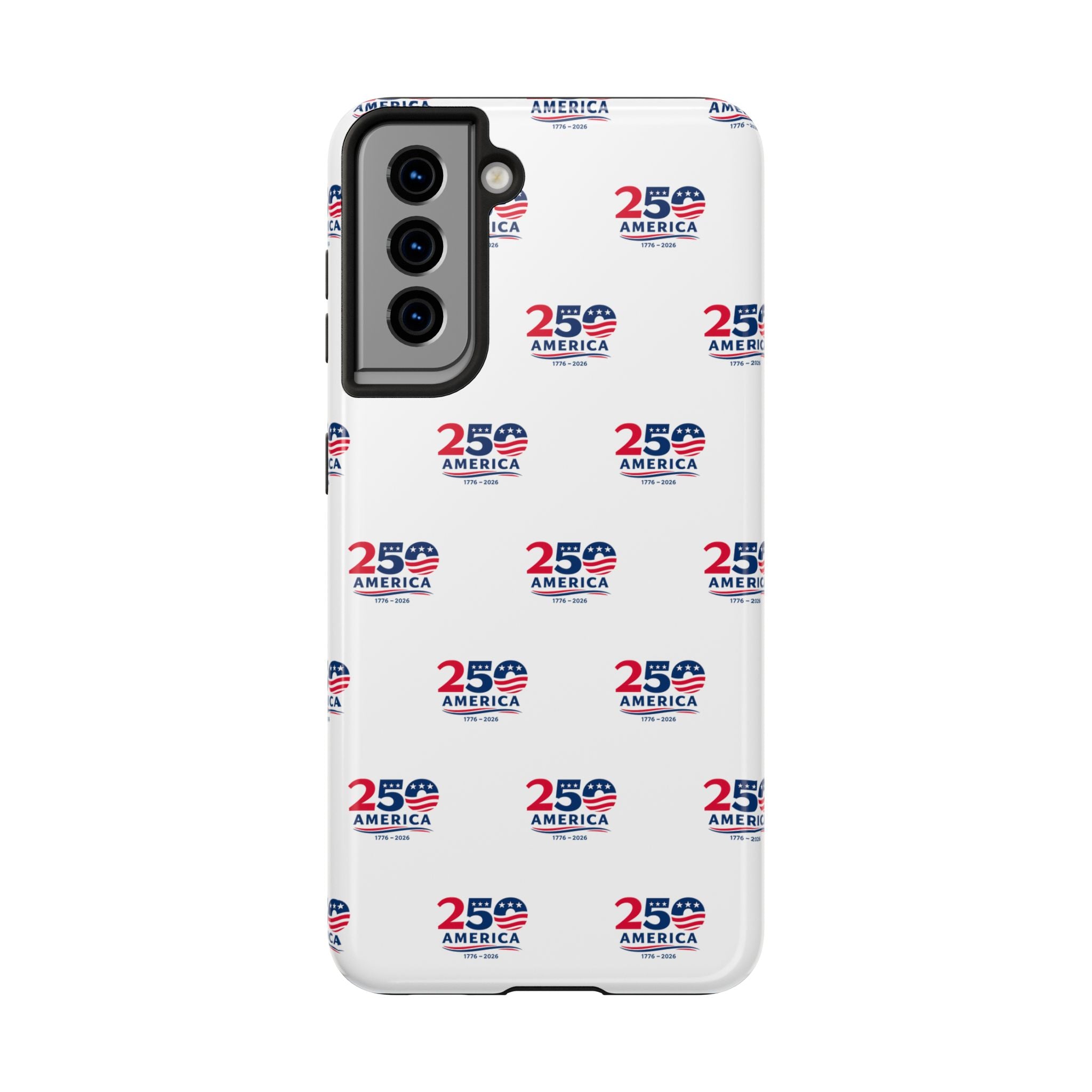America 250 Tough Phone Case | Patriotic USA 1776-2026 iPhone Samsung Case | Glossy Protective Fourth of July Phone Cover