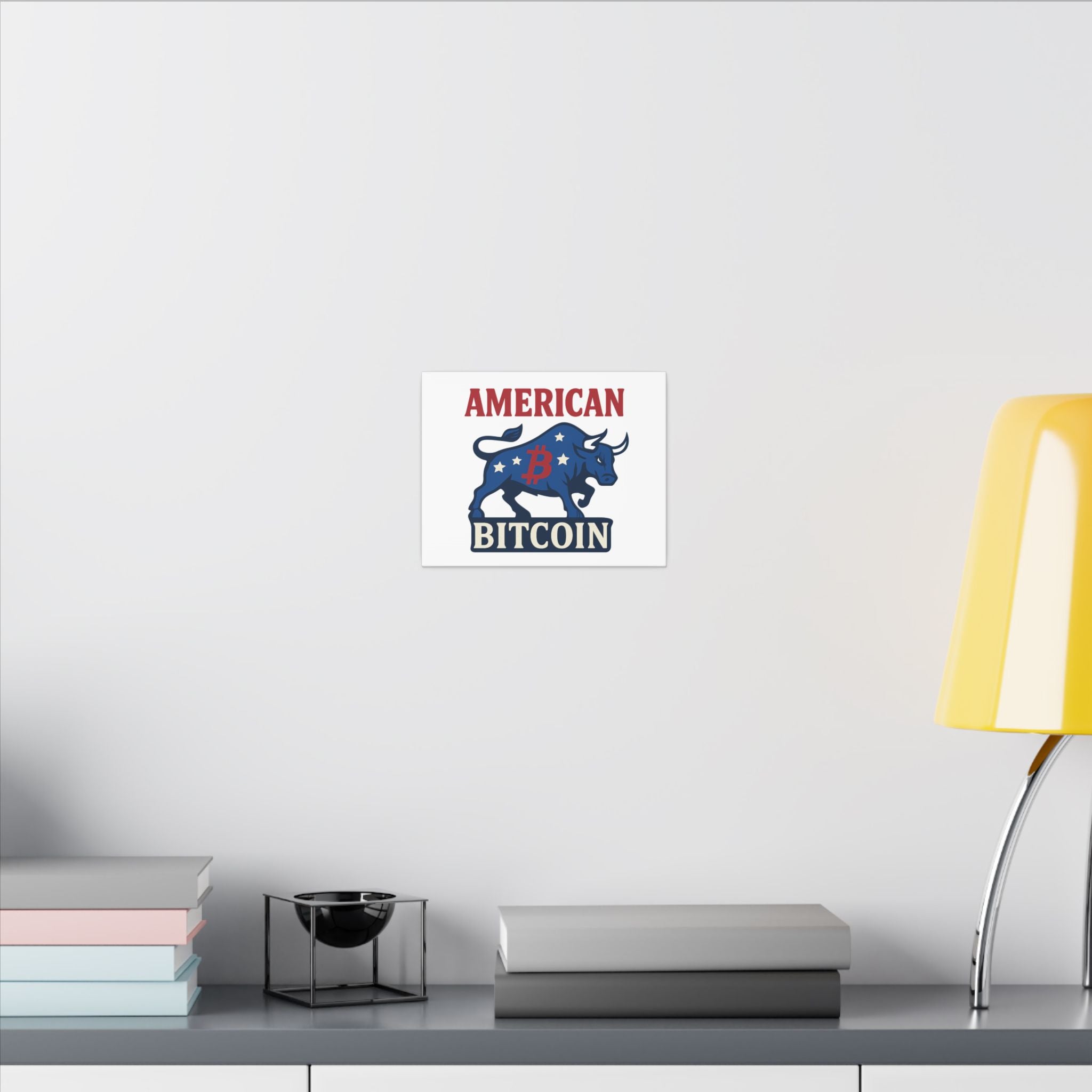 American Bitcoin Bull Canvas Print - Power, Patriotism & Crypto Pride