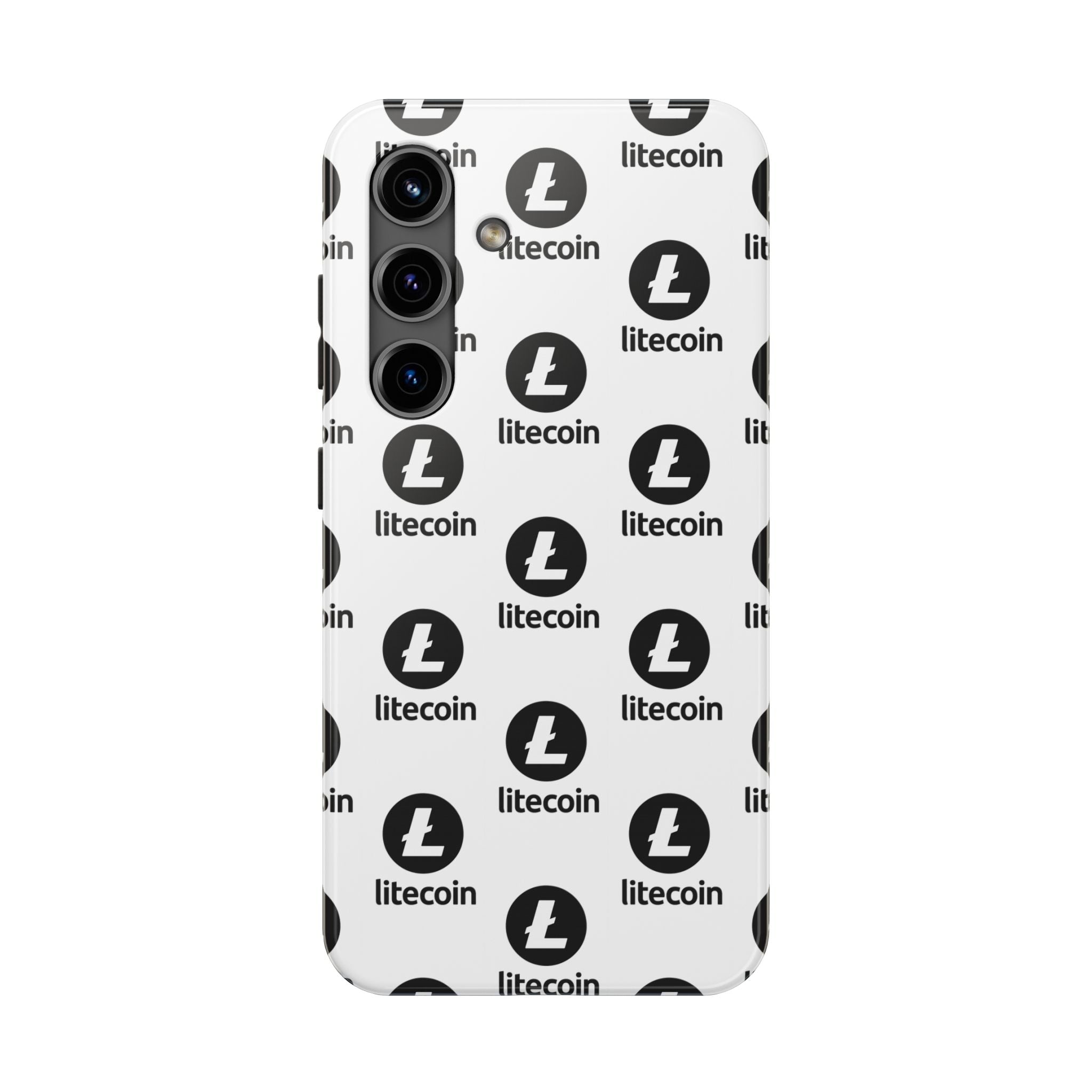 Litecoin Tough Phone Case | Crypto iPhone Case | Samsung Galaxy Case | Litecoin Logo Phone Cover | Glossy Protective Case