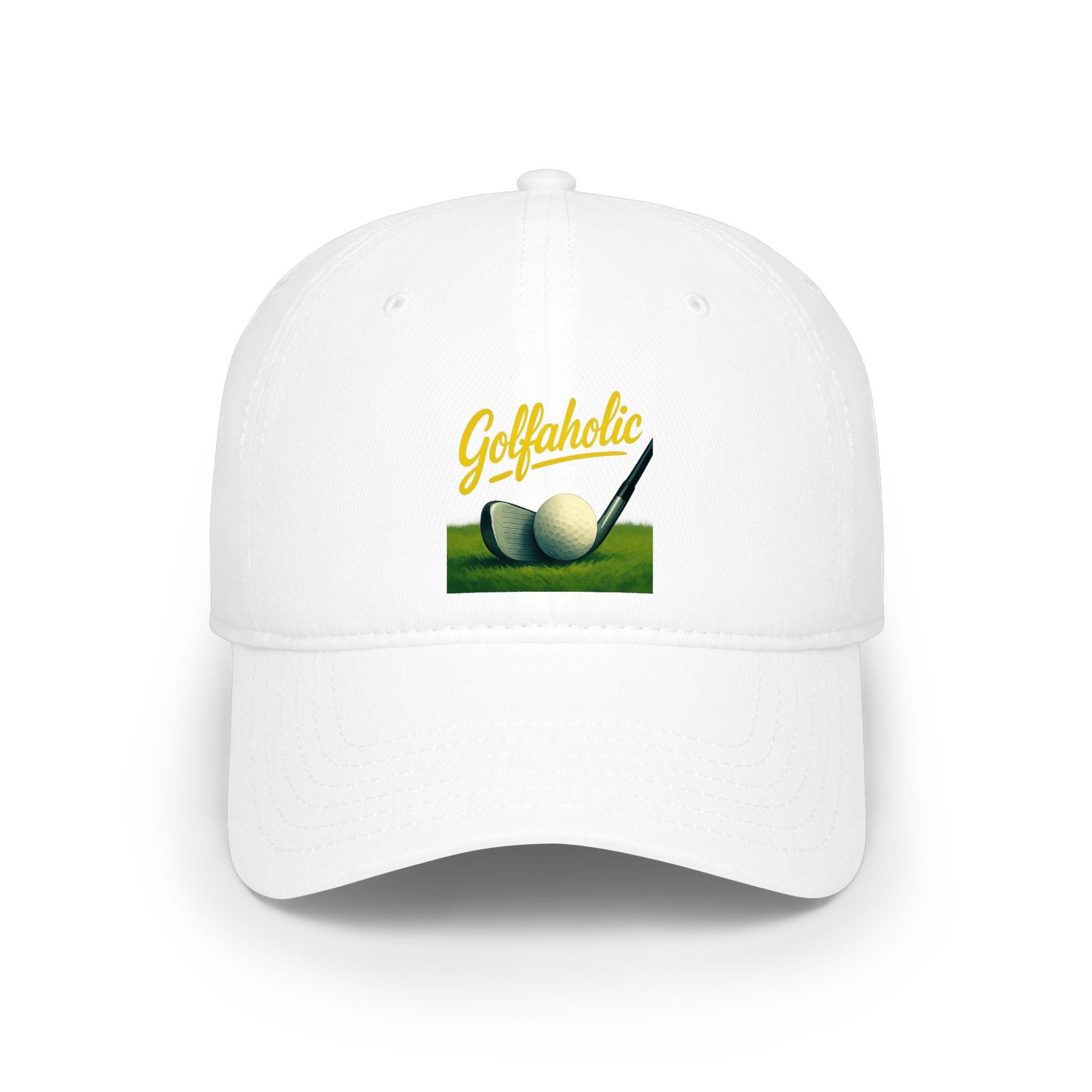 Golfaholic Hat | Funny Golf Lover Dad Cap | Golf Gift for Men | Adjustable Beige Golf Cap | Golfer Birthday Gift | 4 colors