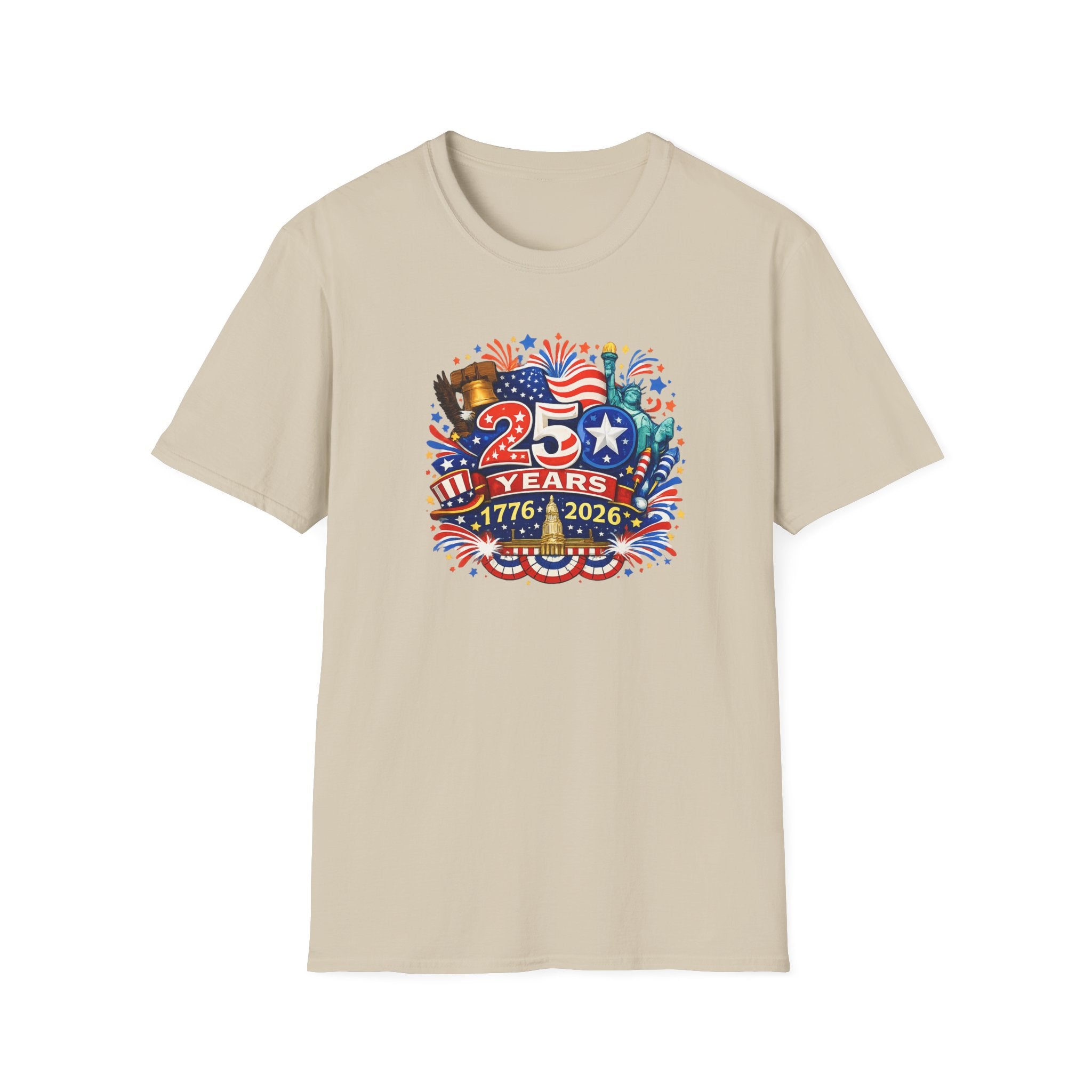 USA 250th Anniversary Shirt | 1776-2026 Patriotic TShirt | Fourth of July Independence Day Tee | America 250 Years | 8 colors - 100% cotton