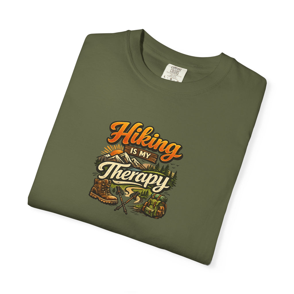 Hiking Is My Therapy Shirt | Funny Hiking T-Shirt | Outdoor Lover Gift | Nature Adventure Tee | Hiker Trail Shirt | 7 colors - 100% cotton