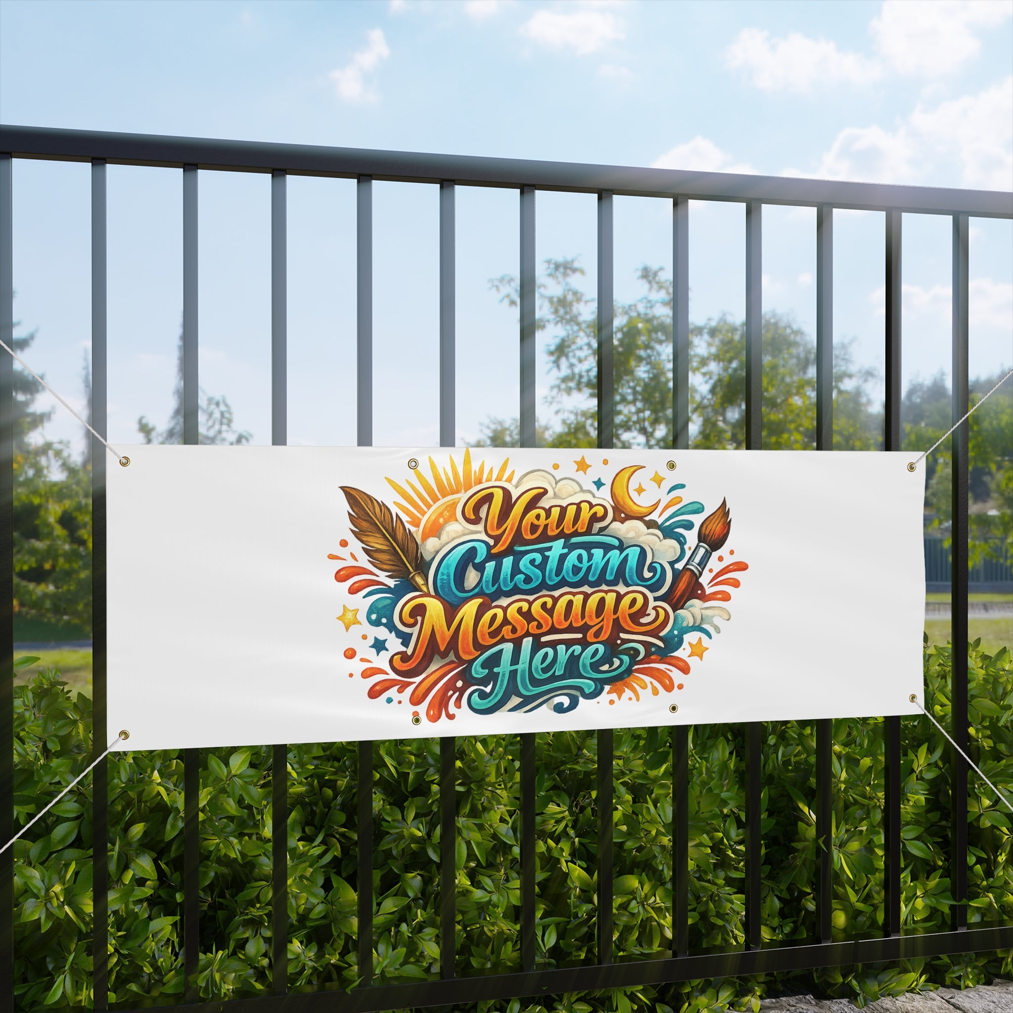 Custom Banner | Matte Outdoor Vinyl Personalized Sign | 4 sizes available