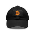 Bitcoin Believer Hat.  Twill Cap with B Logo on Leather Patch.