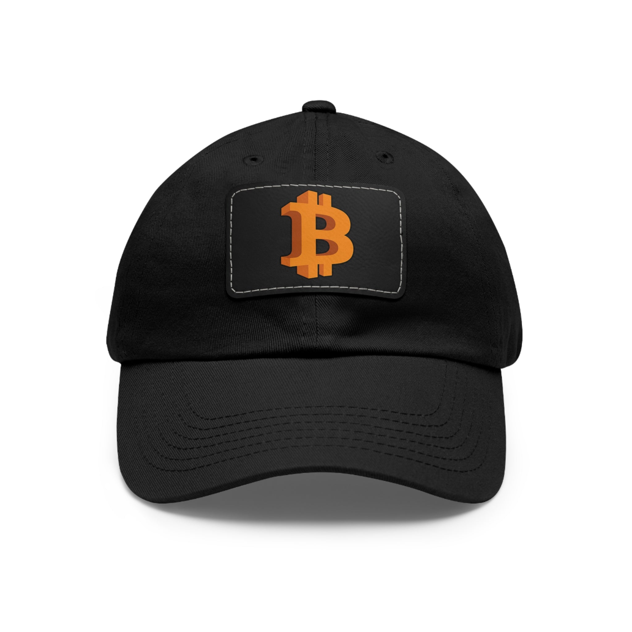 Bitcoin Believer Hat.  Twill Cap with B Logo on Leather Patch.