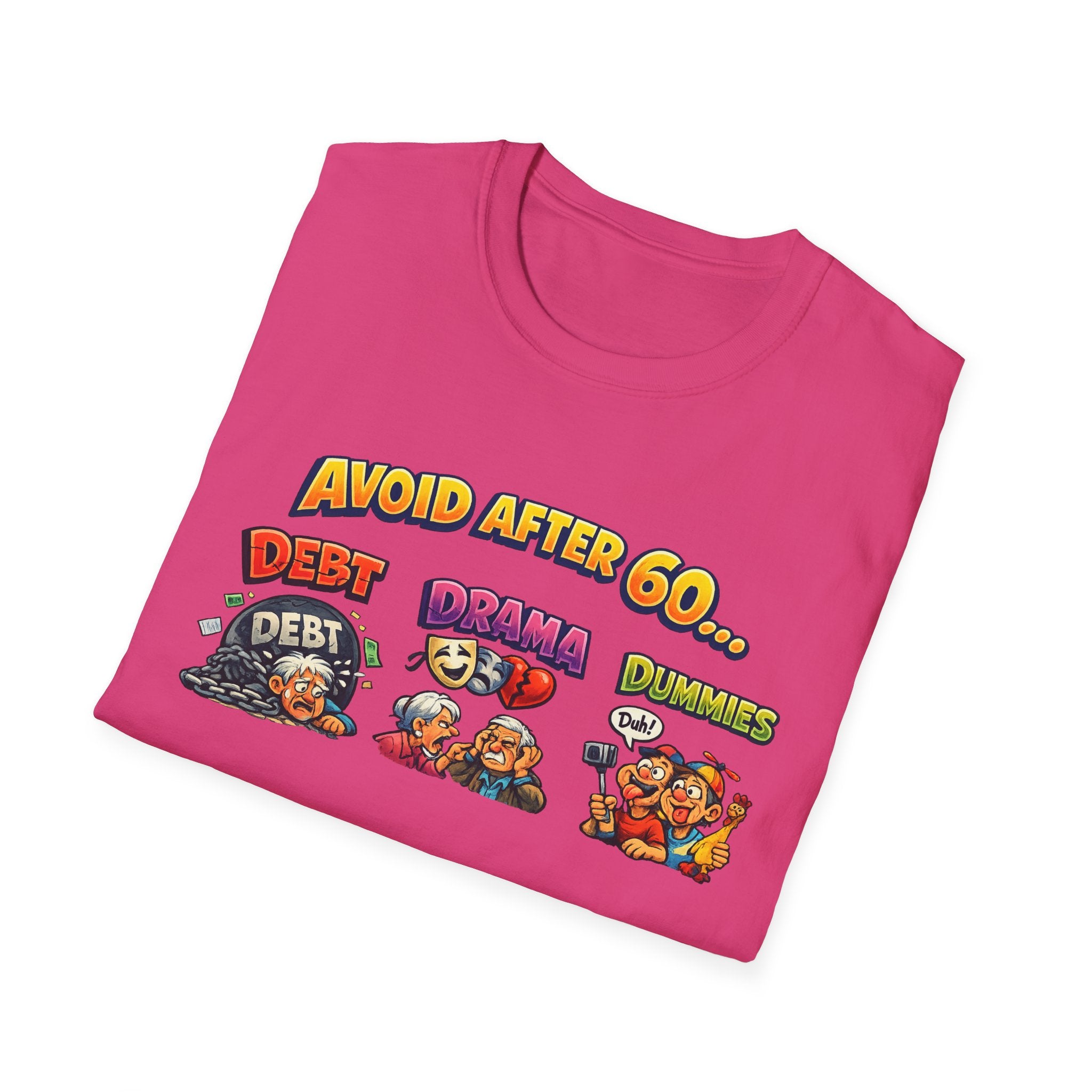 Avoid After 60 Funny T-Shirt | Birthday Gift for Men & Women Over 60 | Sarcastic Aging Tee | 8 colors -100% cotton