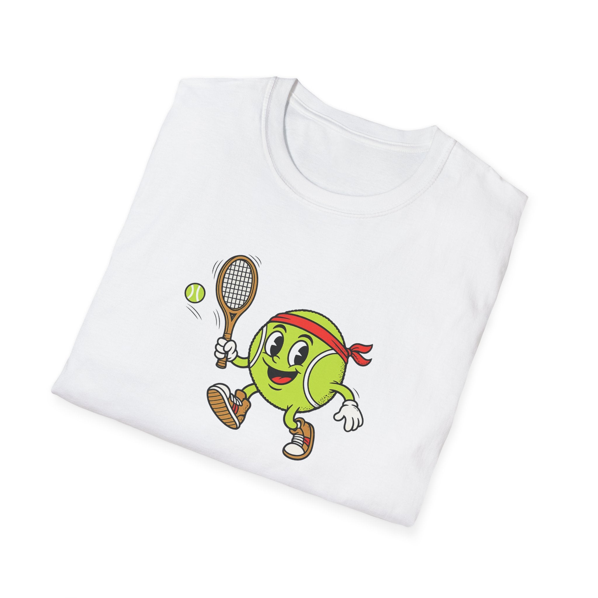 Cute Tennis Ball Mascot TShirt | Funny Tennis Shirt | Tennis Player Gift |Tennis Lover Apparel | 8 colors - 100% cotton