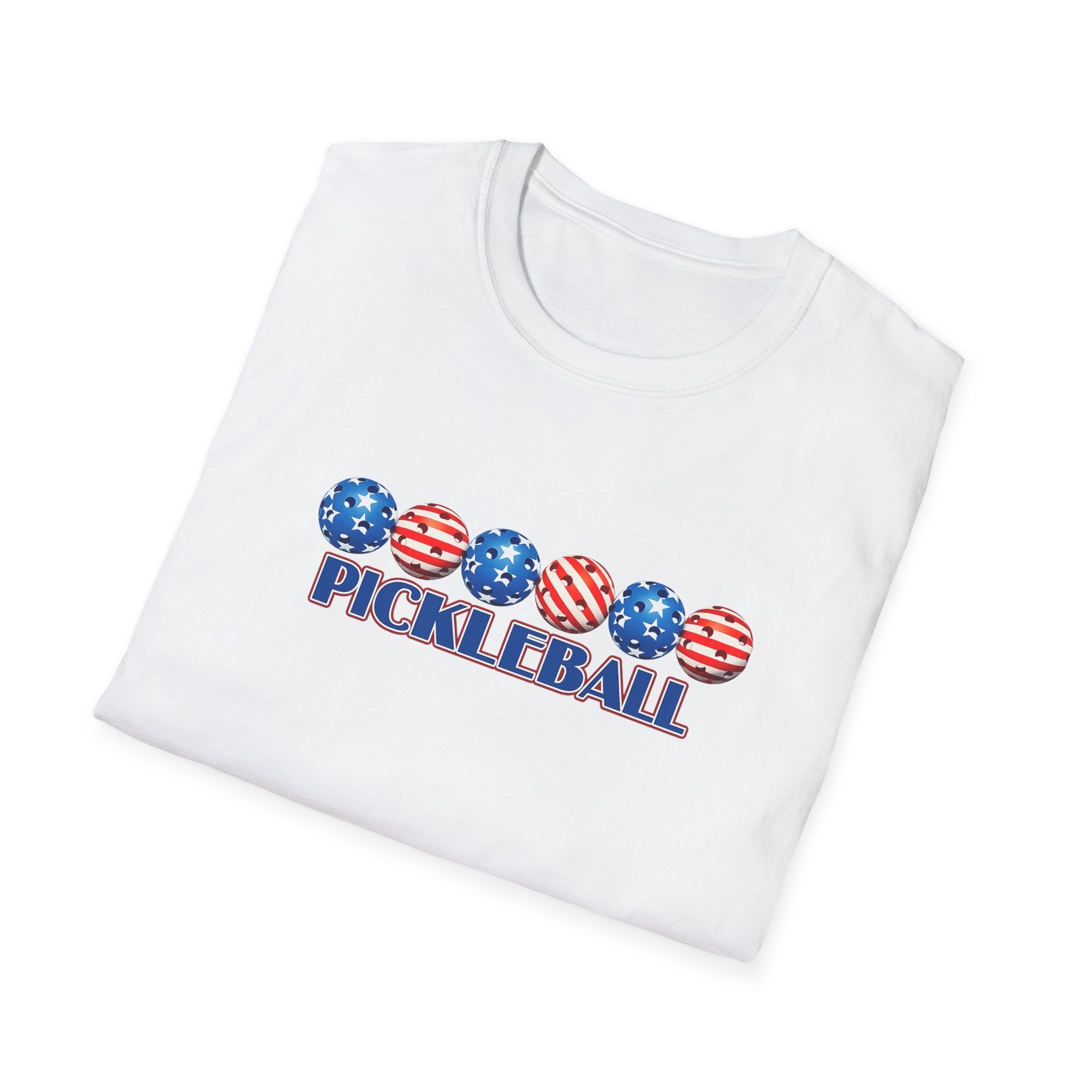 Patriotic Pickleball Shirt | USA American Flag Pickleball Tee | July 4th Pickleball Gift | Pickleball Player Shirt | 6 colors - 100% cotton