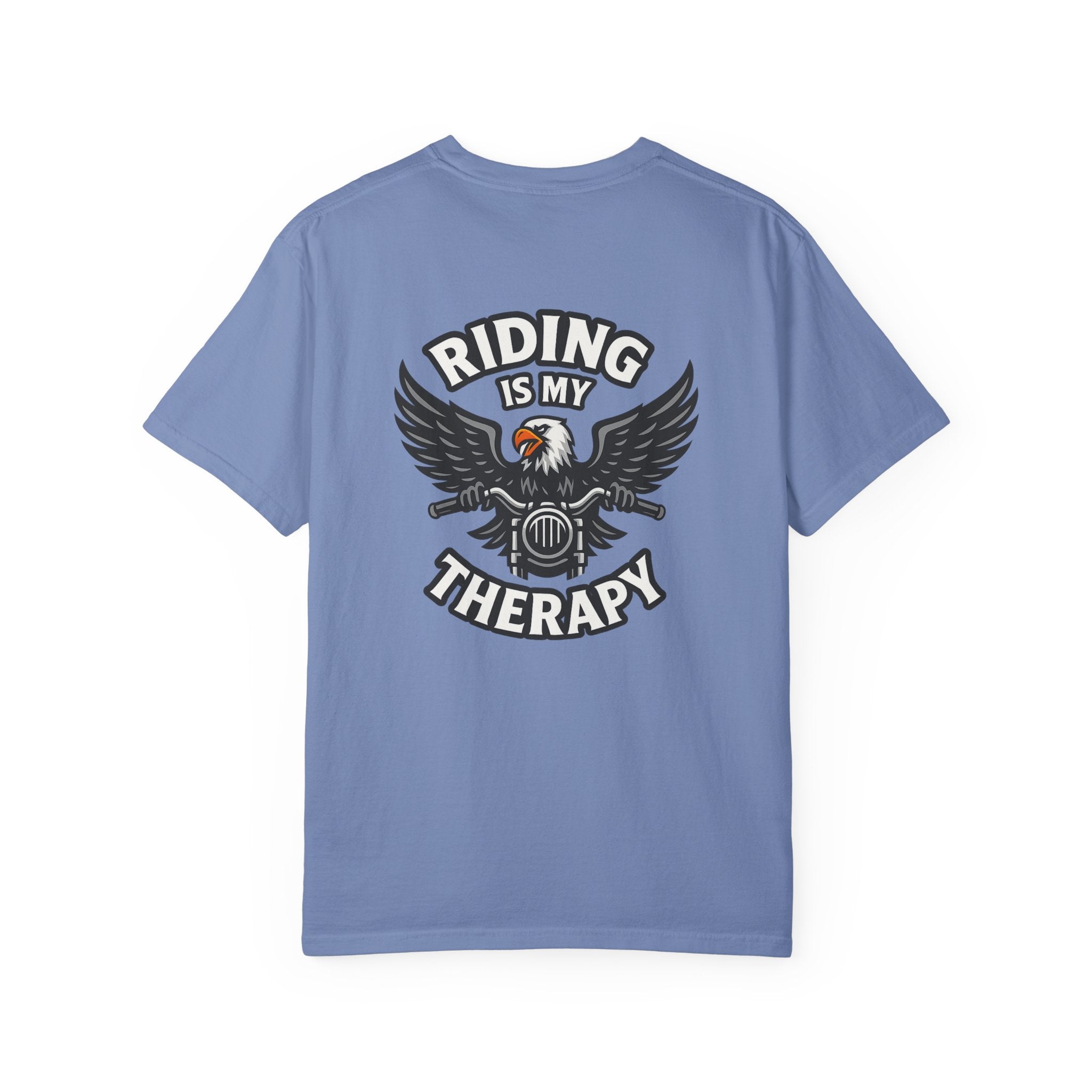 Riding is my Therapy Eagle Motorcycle T-Shirt | Harley Biker Graphic Tee | 8 colors - 100% cotton