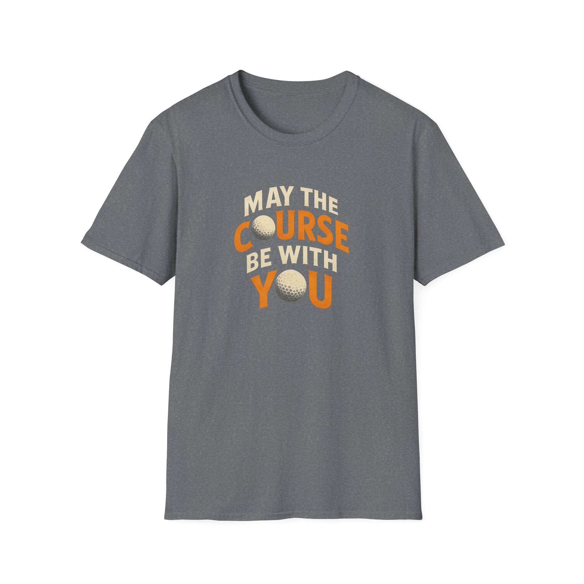 May The Course Be With You Golf T-Shirt | Funny Golf Pun Tee |  | 4 colors - 100% cotton