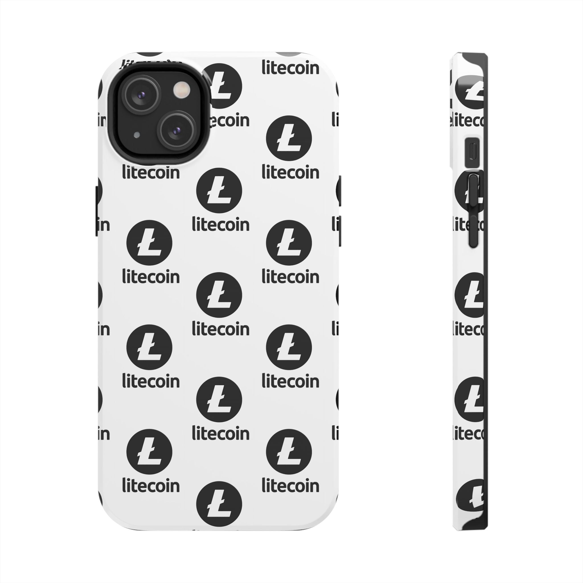 Litecoin Tough Phone Case | Crypto iPhone Case | Samsung Galaxy Case | Litecoin Logo Phone Cover | Glossy Protective Case