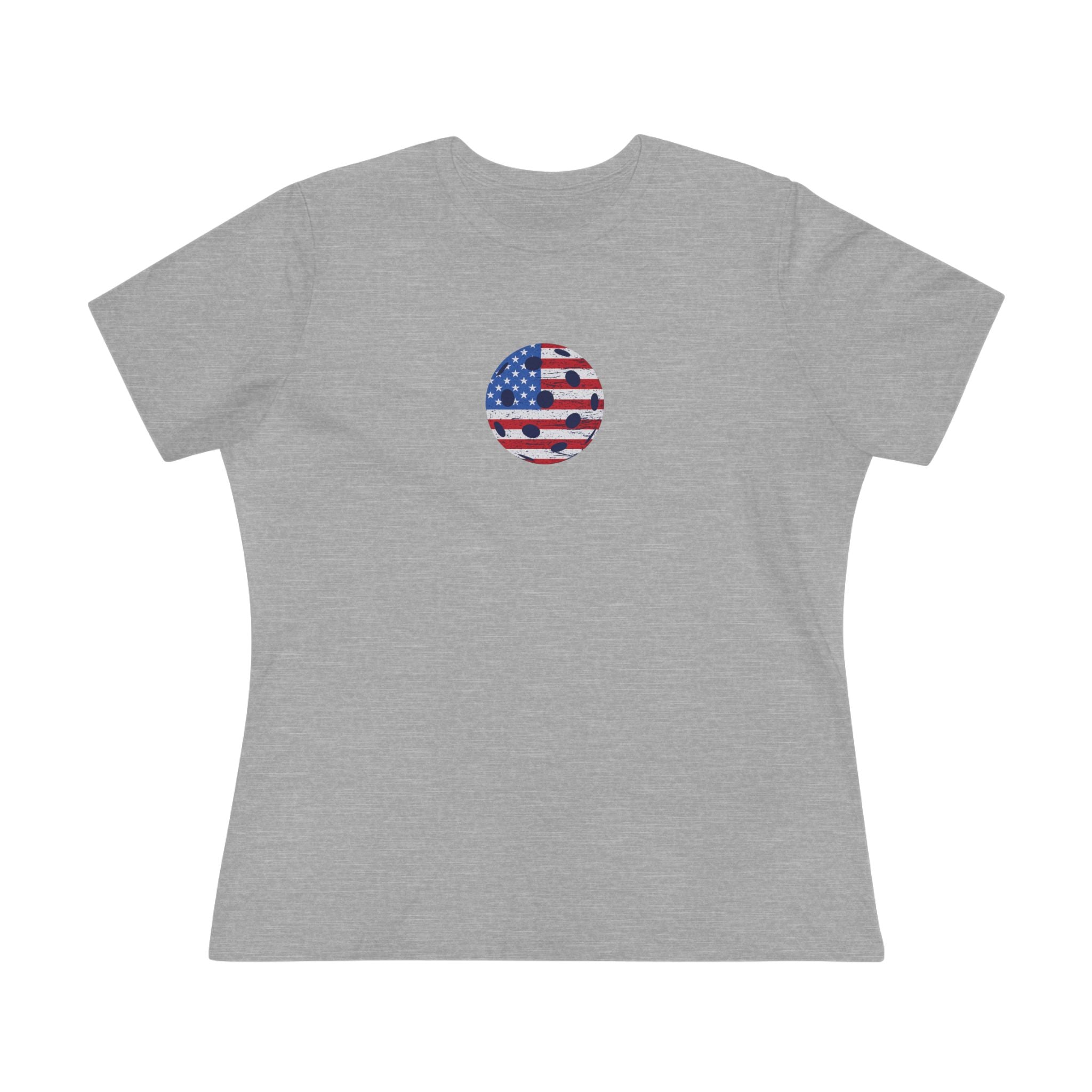 Women's Pickleball Tee | Patriotic Pickleball Shirt | Pickleball Lover Gift | Court Sport Women Shirt | 5 colors - 100% cotton