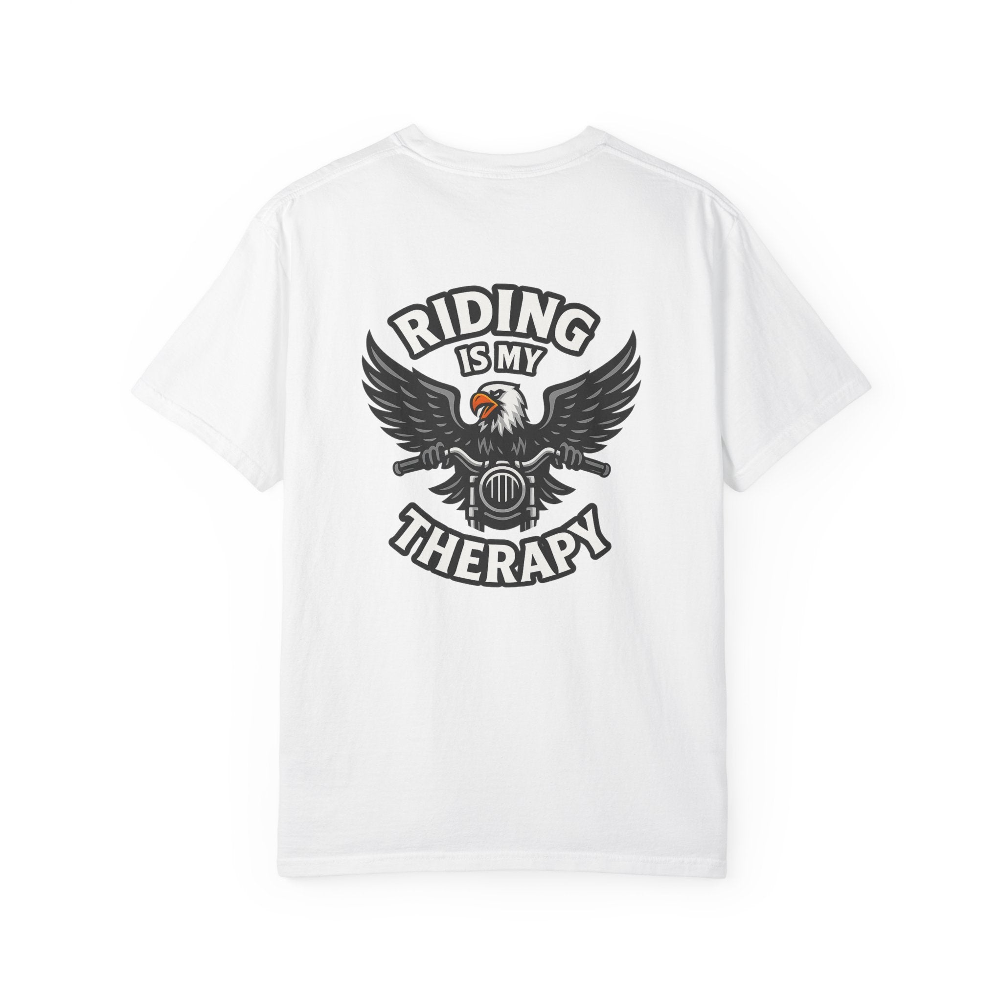 Riding is my Therapy Eagle Motorcycle T-Shirt | Harley Biker Graphic Tee | 8 colors - 100% cotton