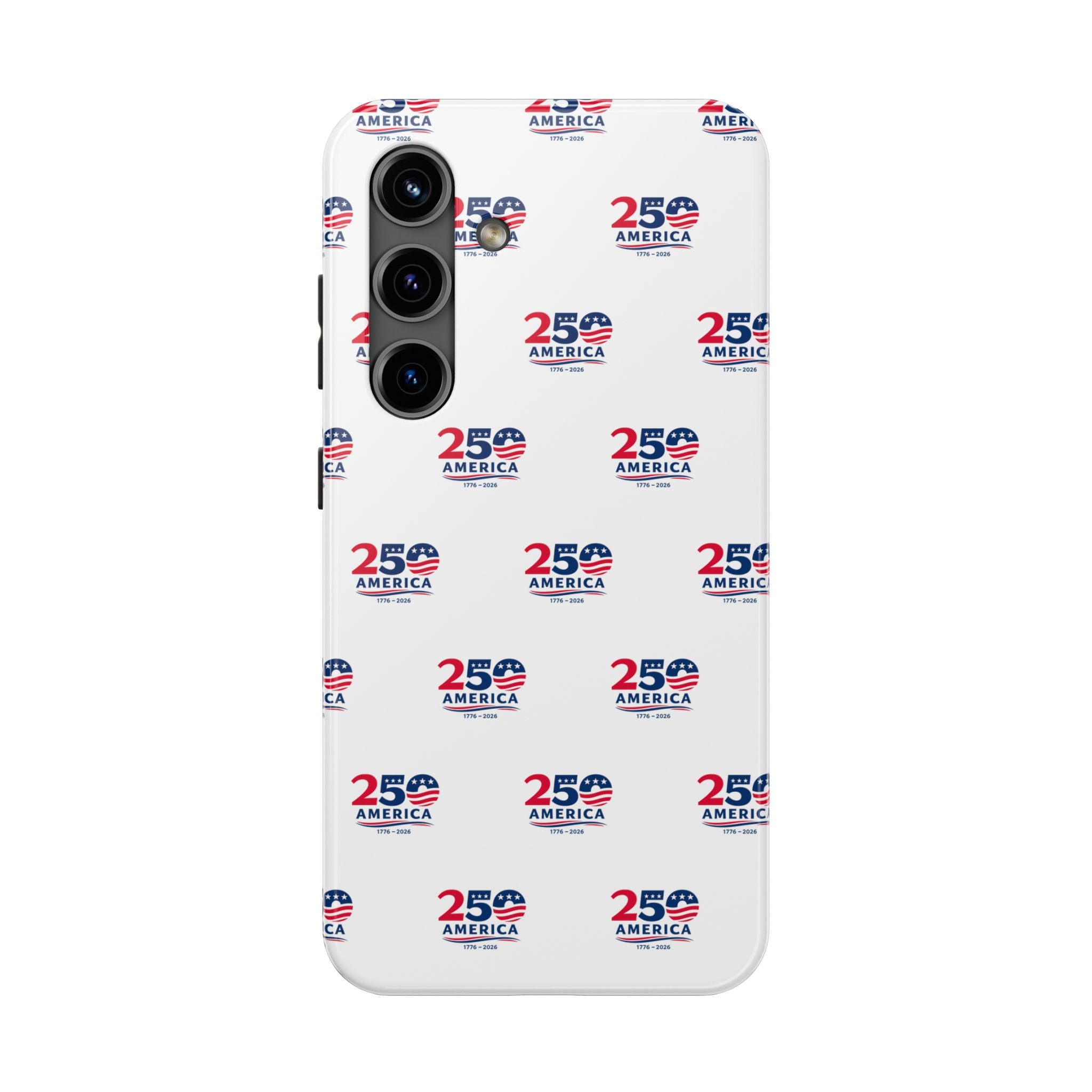 America 250 Tough Phone Case | Patriotic USA 1776-2026 iPhone Samsung Case | Glossy Protective Fourth of July Phone Cover