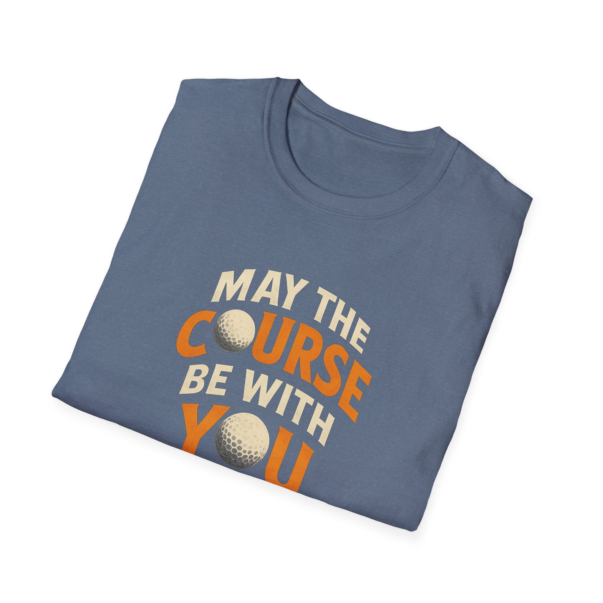May The Course Be With You Golf T-Shirt | Funny Golf Pun Tee |  | 4 colors - 100% cotton