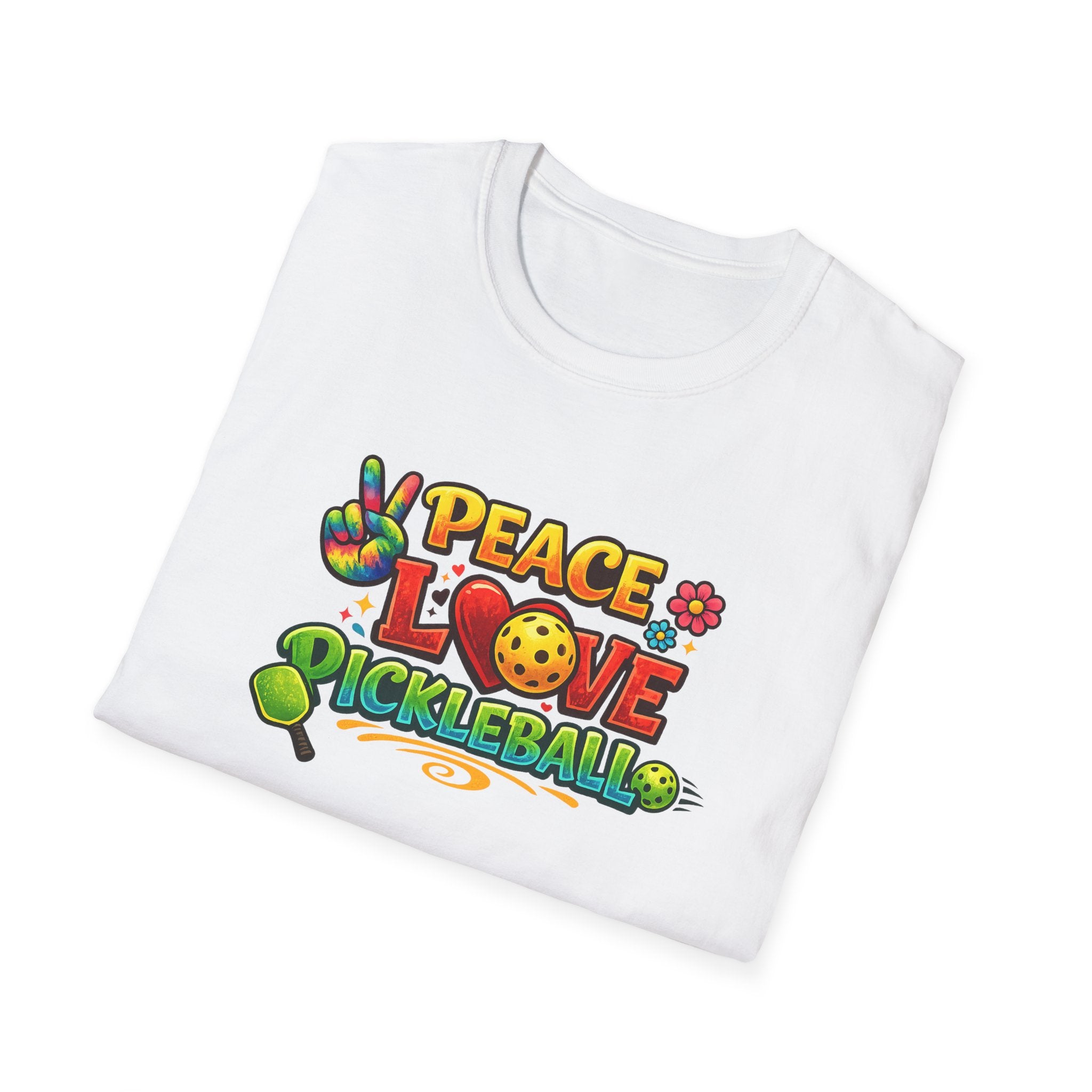 Peace Love Pickleball Shirt | Pickleball Player Gift | Cute Pickleball Apparel | Pickleball Player Tee | 9 colors - 100% cotton