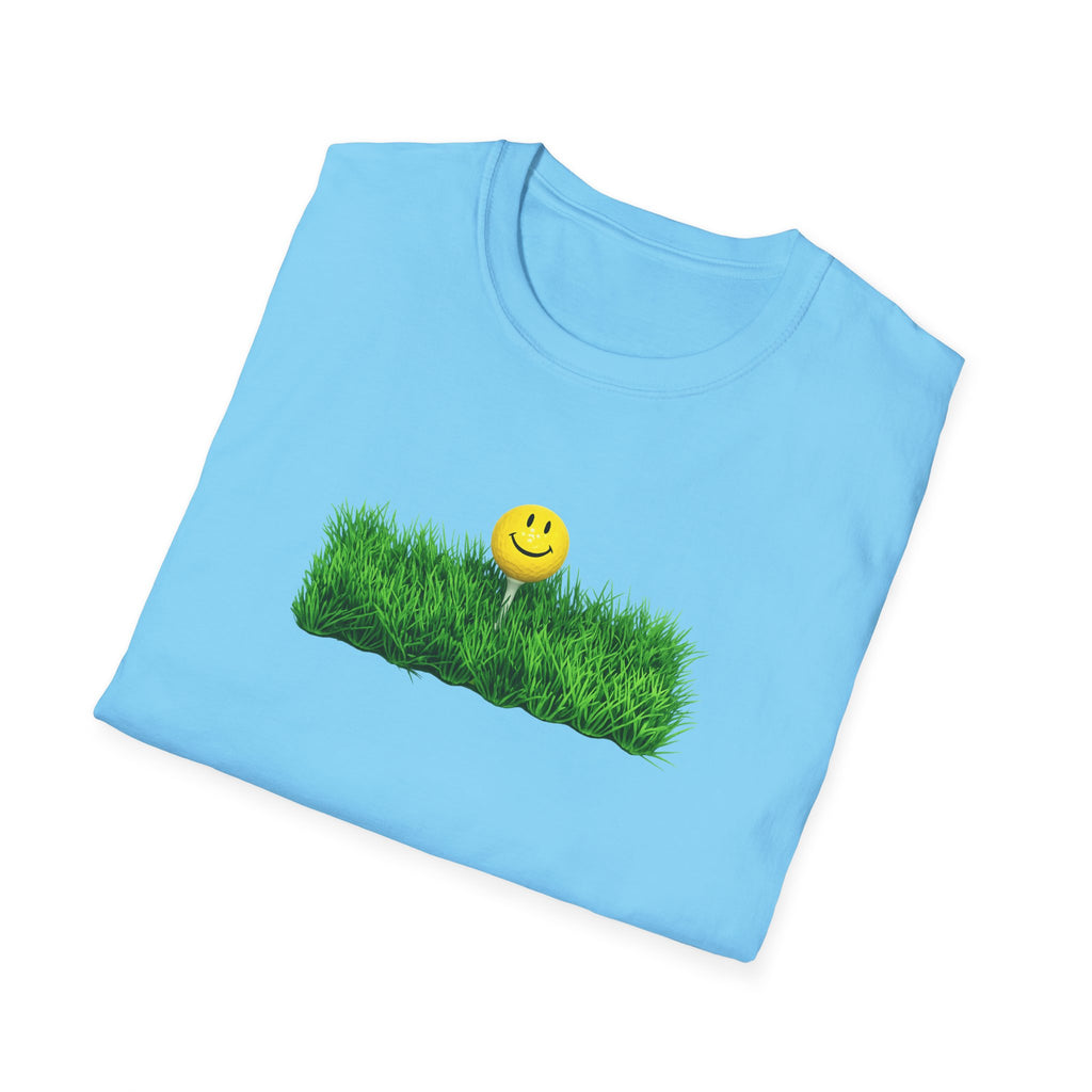 Smiley Face Golf Tee Shirt | Happy Golfer Graphic Tee | Fun Golf Course Vibes | Gift for Golf Lovers | 6 colors - 100% cotton