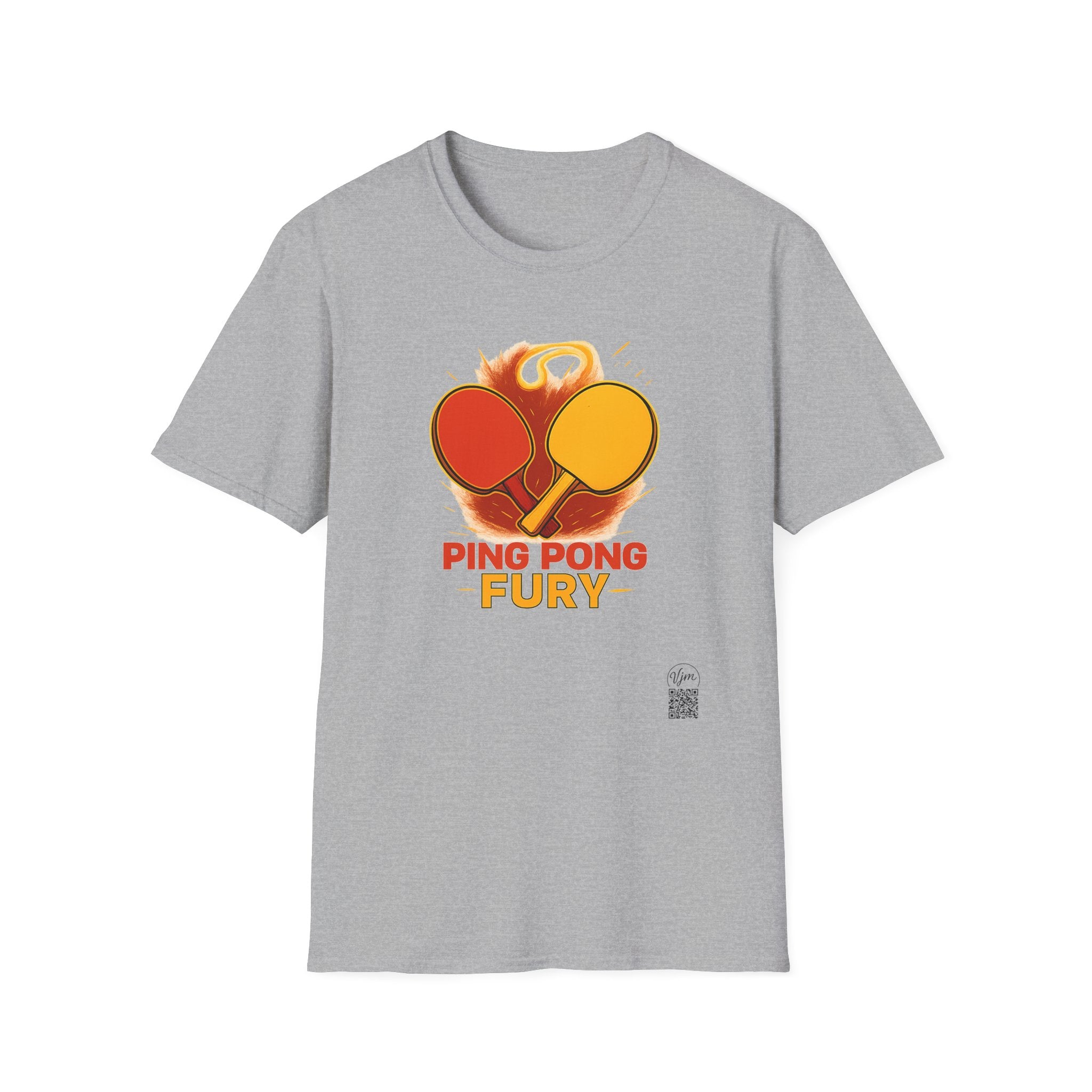 Ping Pong Fury T-Shirt | Competitive Table Tennis Paddle Design | 6 colors - 100% cotton