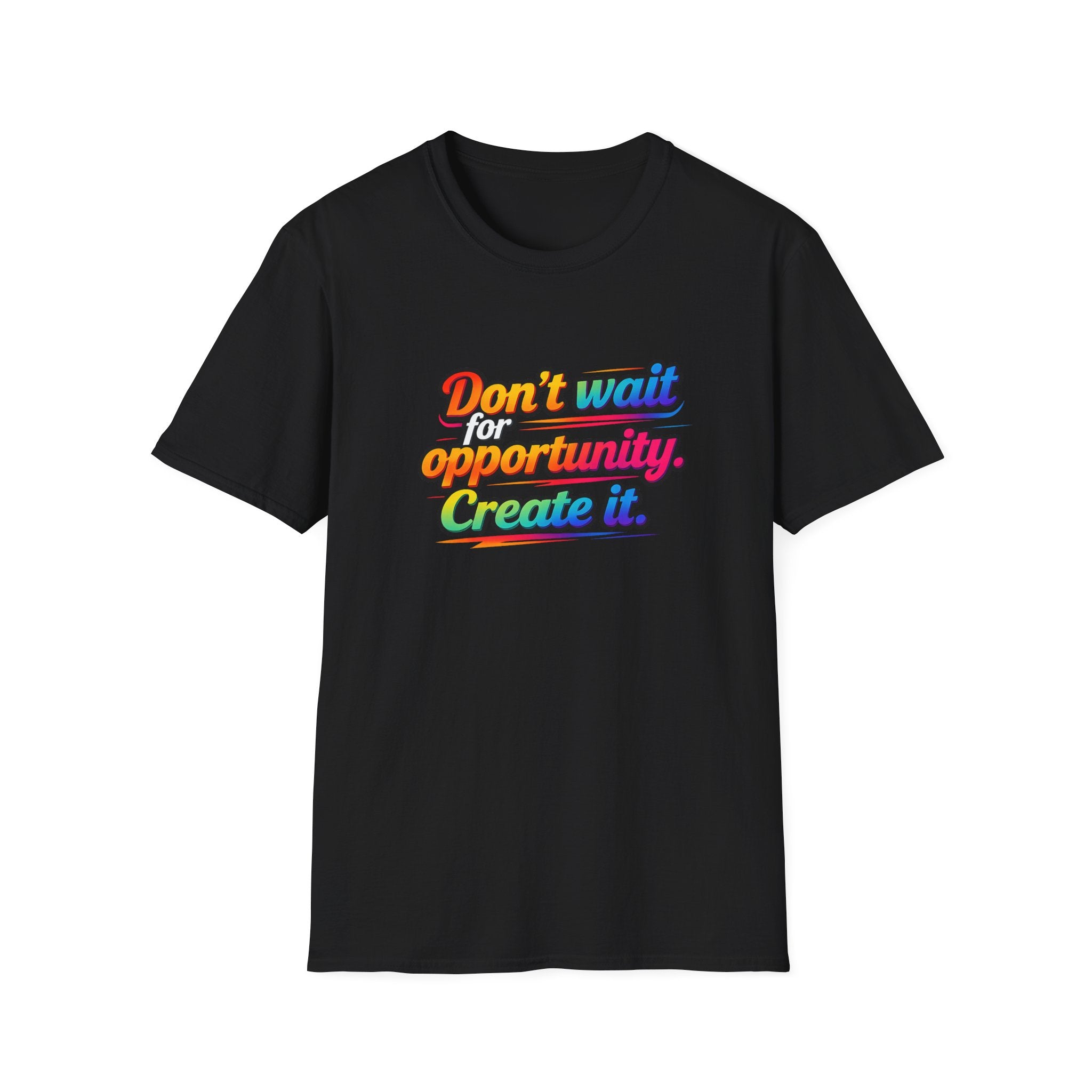Create Your Opportunity | Bold Motivational Rainbow Typography Tee | 5 colors - 100% cotton