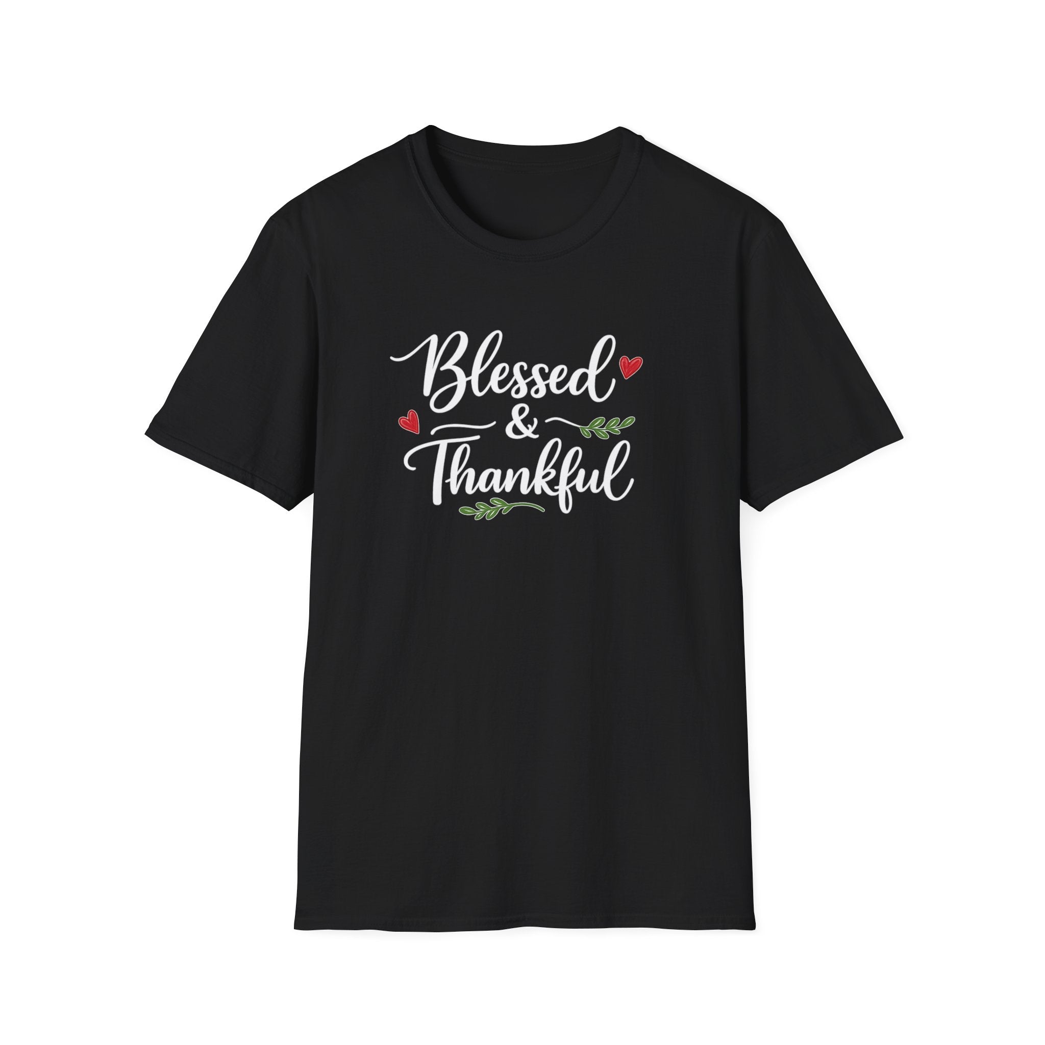 Blessed & Thankful T-Shirt | Christian Gratitude Shirt | Faith Inspired Tee | 7 colors - 100% cotton