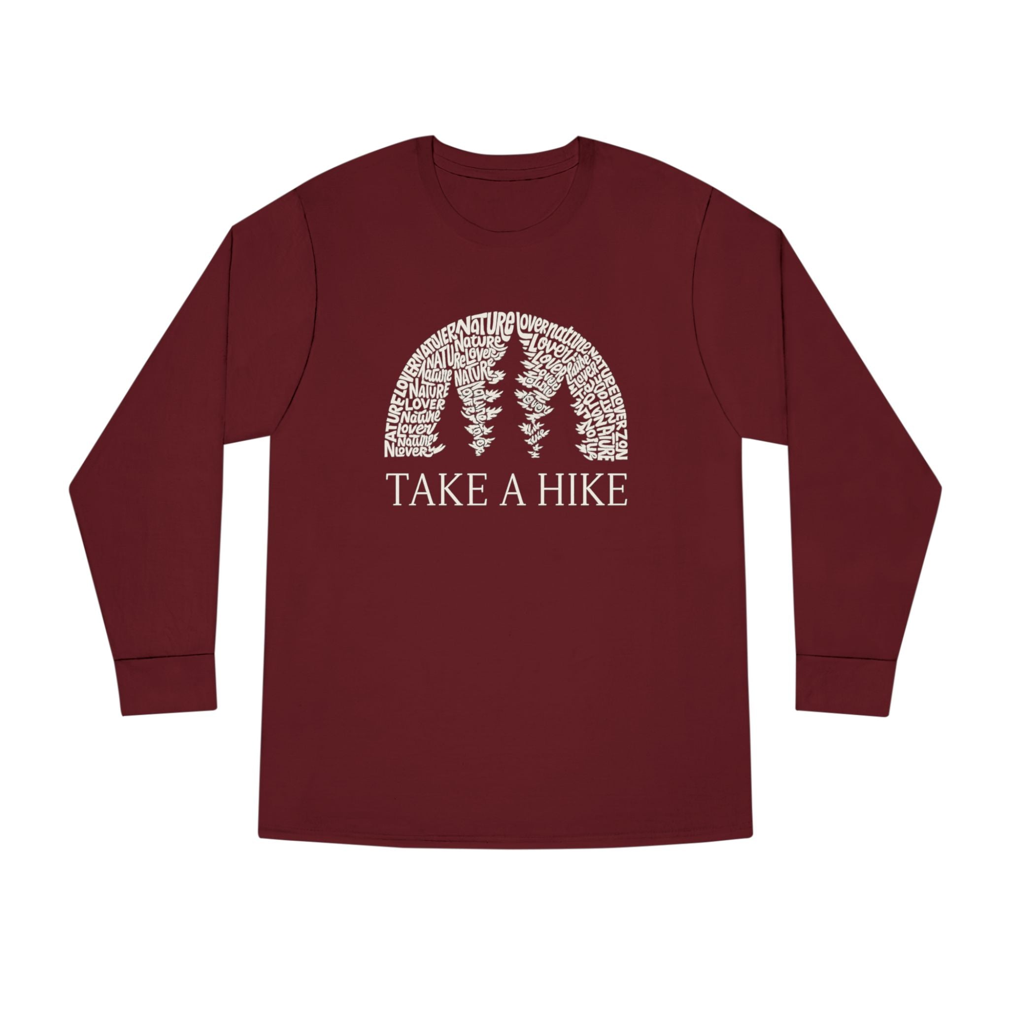 Take a Hike Shirt | Nature Lover Hiking Tee | Adventure Outdoors Long Sleeve | Camper & Hiker Gift | 4 colors - 100% cotton