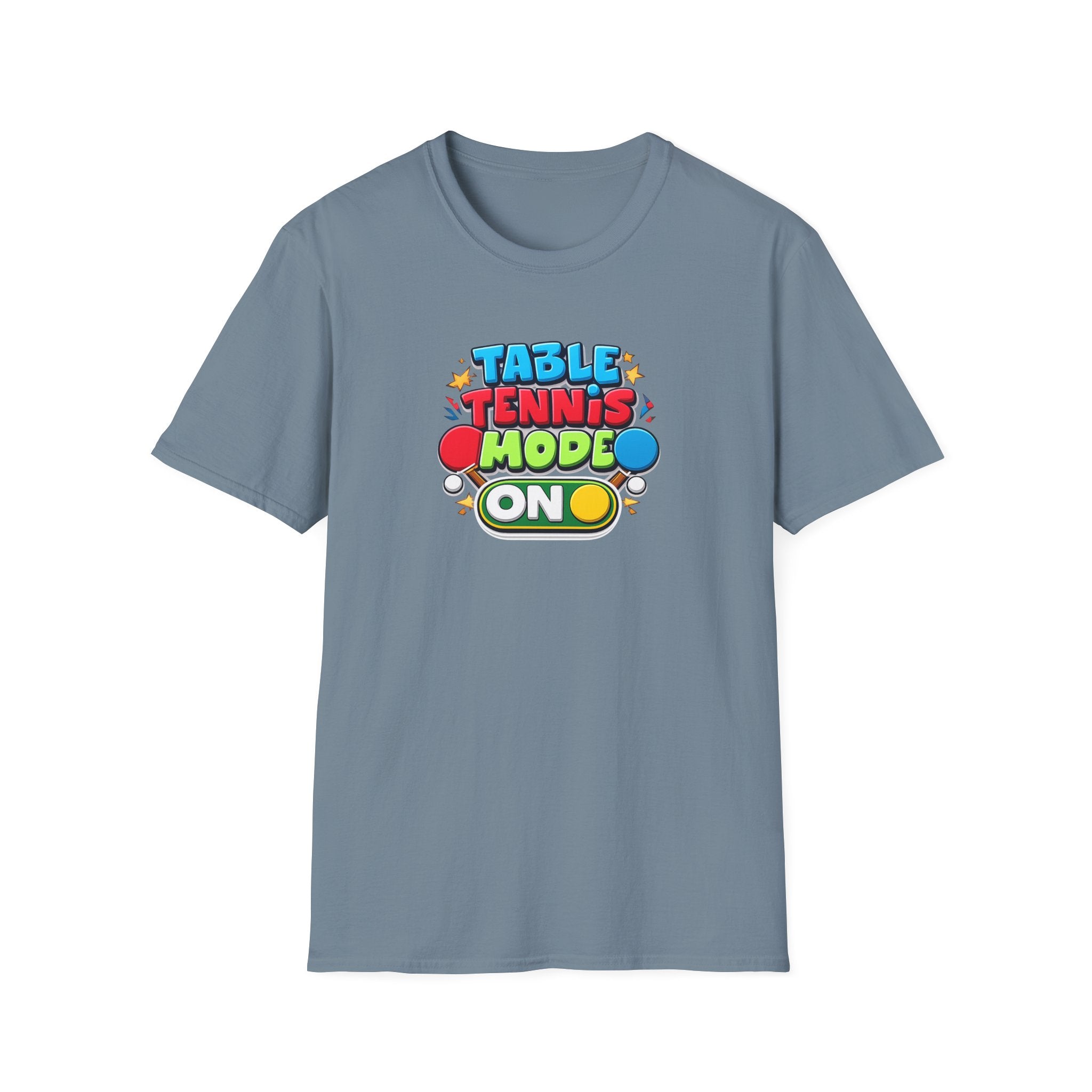 Table Tennis "Mode ON" T-Shirt | Ping Pong Graphic Tee | Funny Table Tennis TShirt | 6 colors - 100% cotton