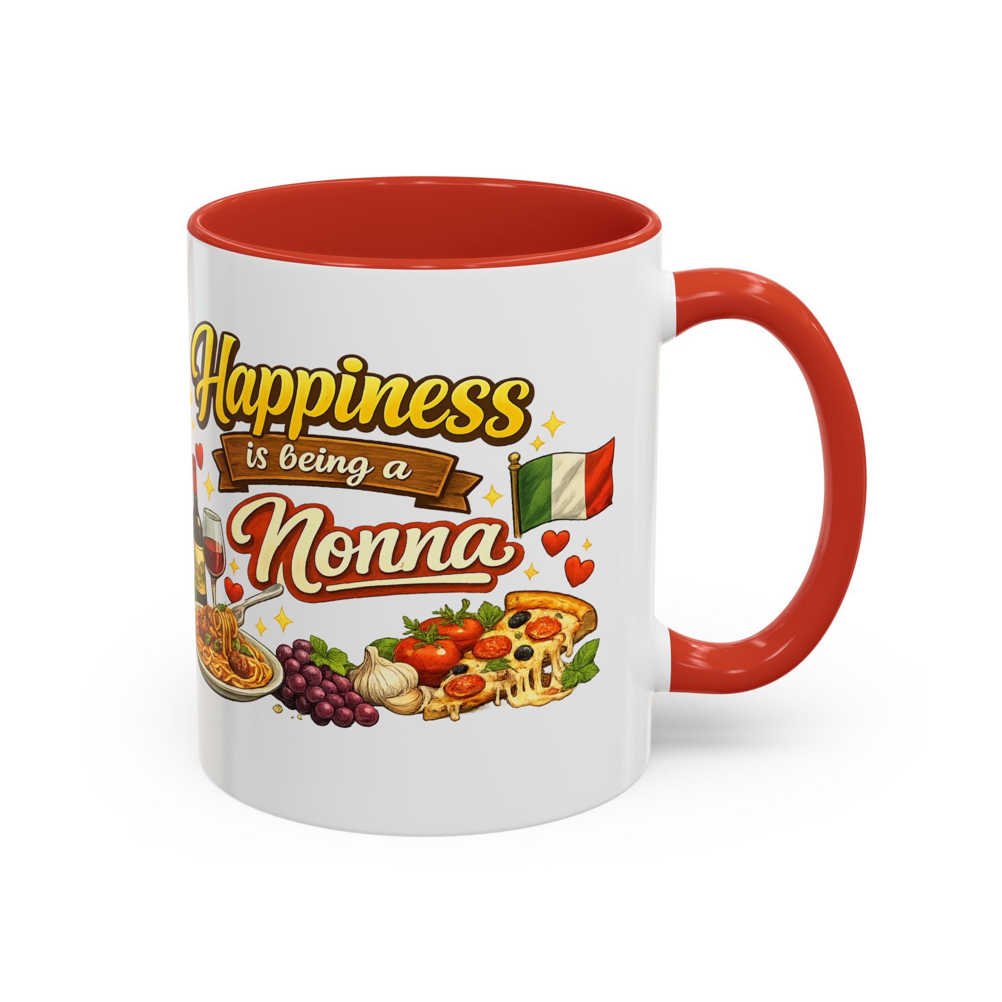 Happiness Is Being a Nonna Mug | Italian Grandma Coffee Cup | Gift for Nonna | Gift for Grandma | 11 oz or 15 oz