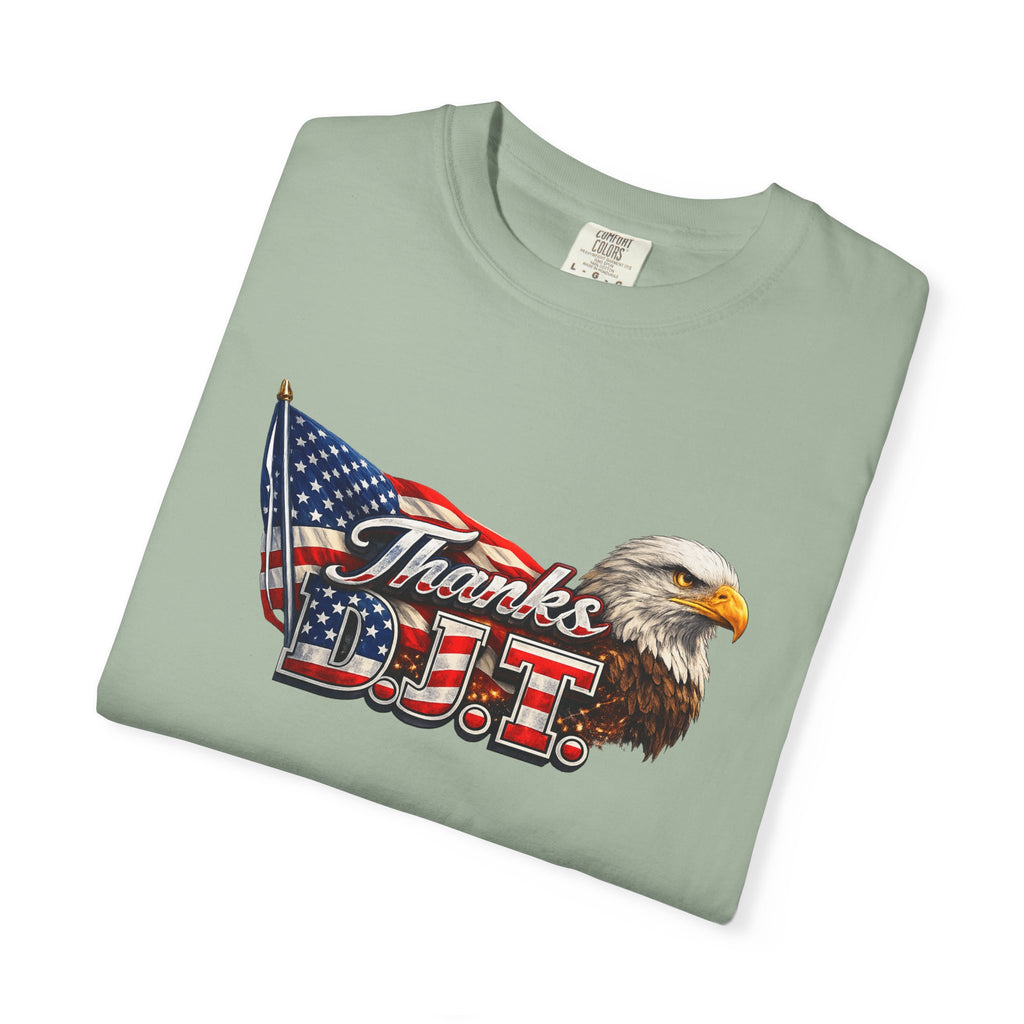 Thanks D.J.T Patriotic Eagle Shirt | American Flag TShirt | USA Pride Tee | Fourth of July Apparel | Patriotic Gift | 7 colors - 100% cotton