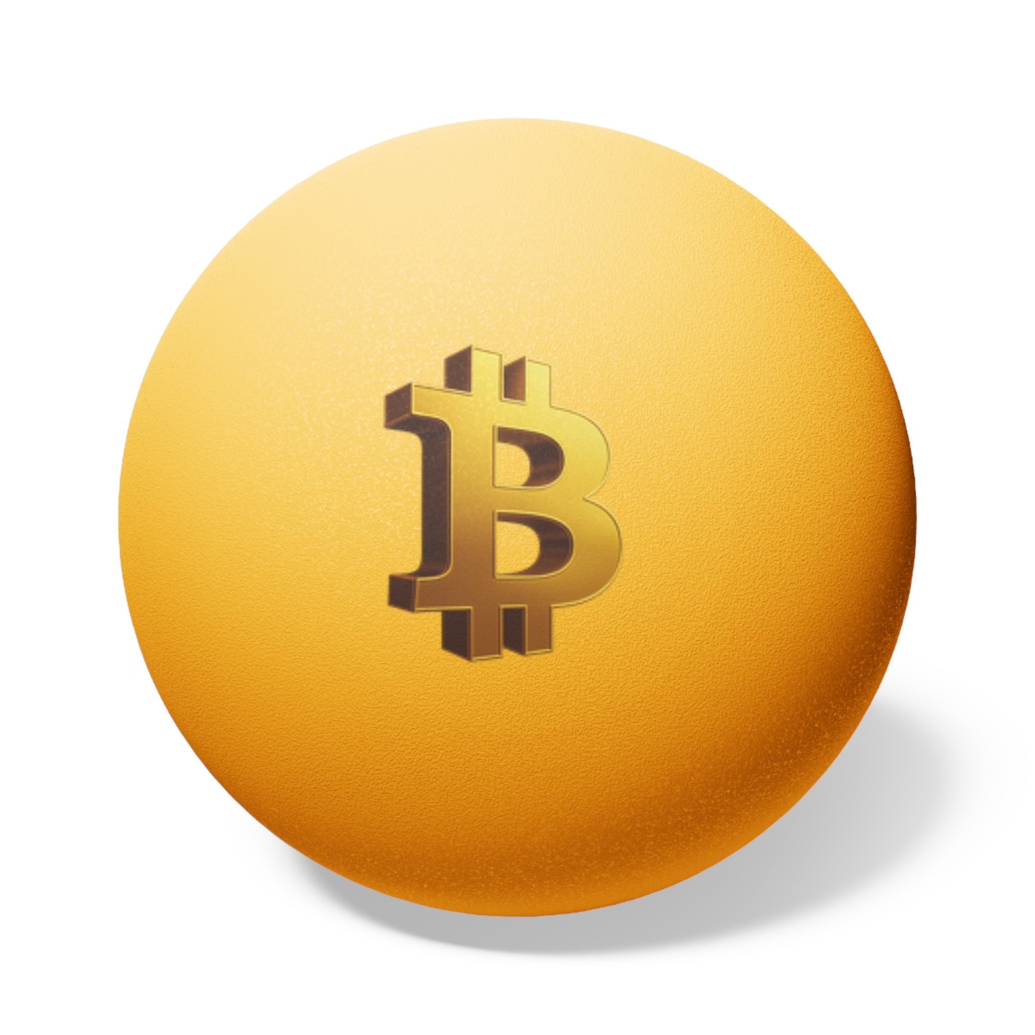 Set of 6-Bitcoin Ping Pong Balls-Crypto Table Tennis Ball in 2 Colors, white & orange. Fun Bitcoin Gift for Players.