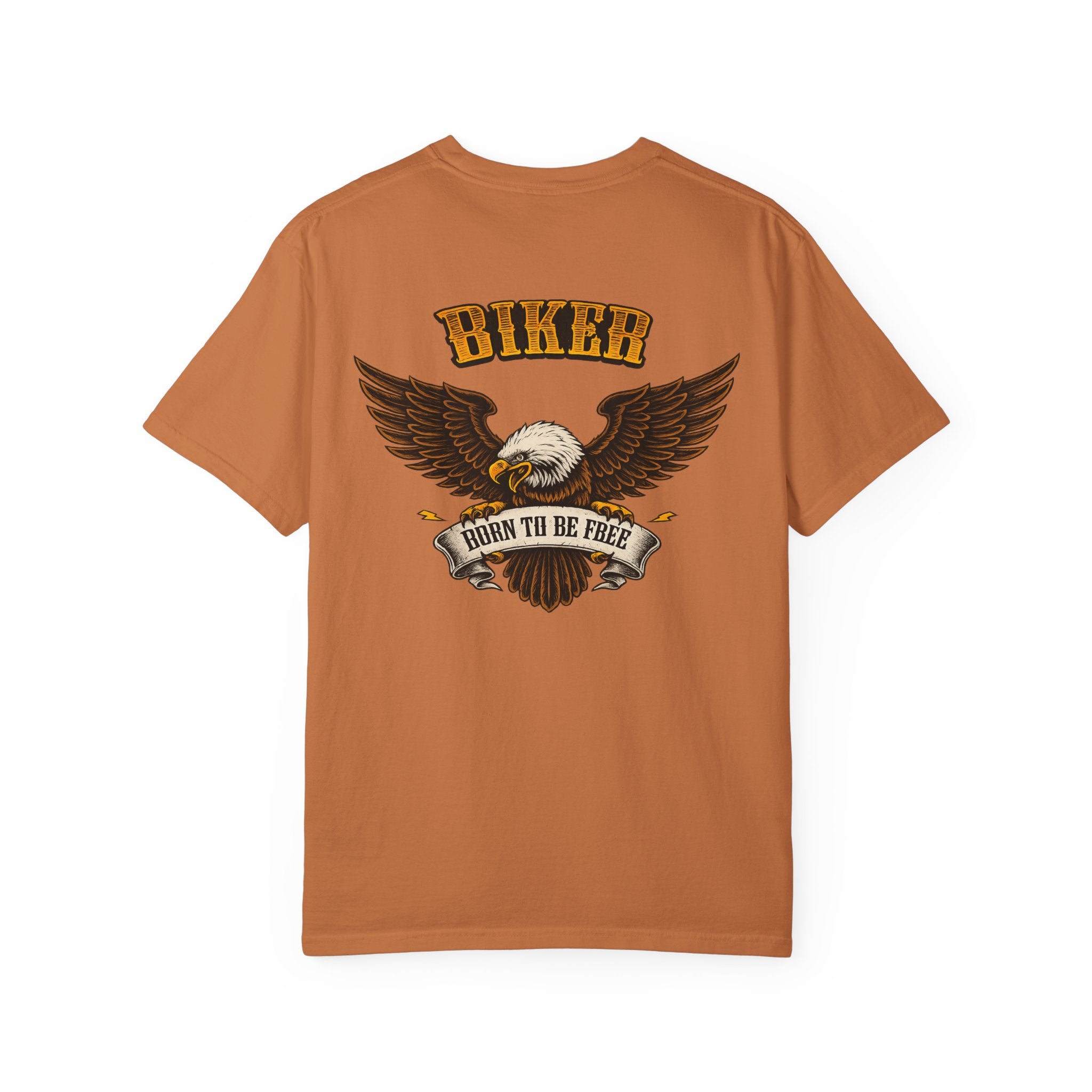 Biker Born to Be Free T-Shirt | Eagle Motorcycle Shirt | Harley Rider Graphic Tee | Freedom Rider Tee | 11 colors - 100% cotton