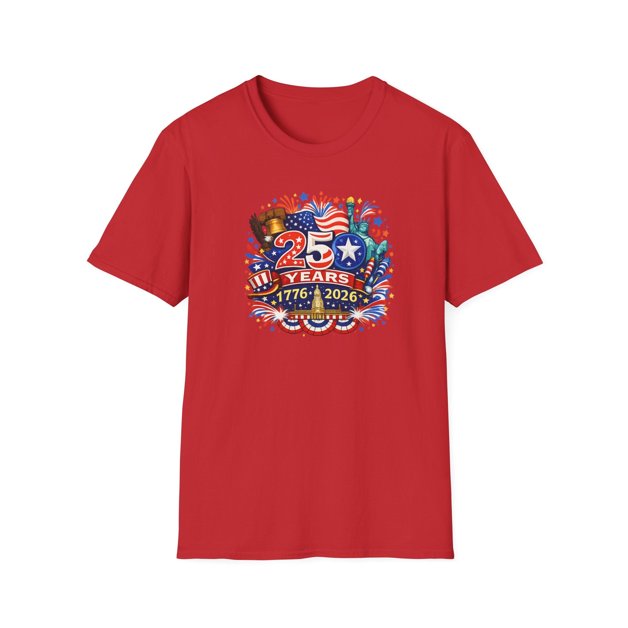 USA 250th Anniversary Shirt | 1776-2026 Patriotic TShirt | Fourth of July Independence Day Tee | America 250 Years | 8 colors - 100% cotton