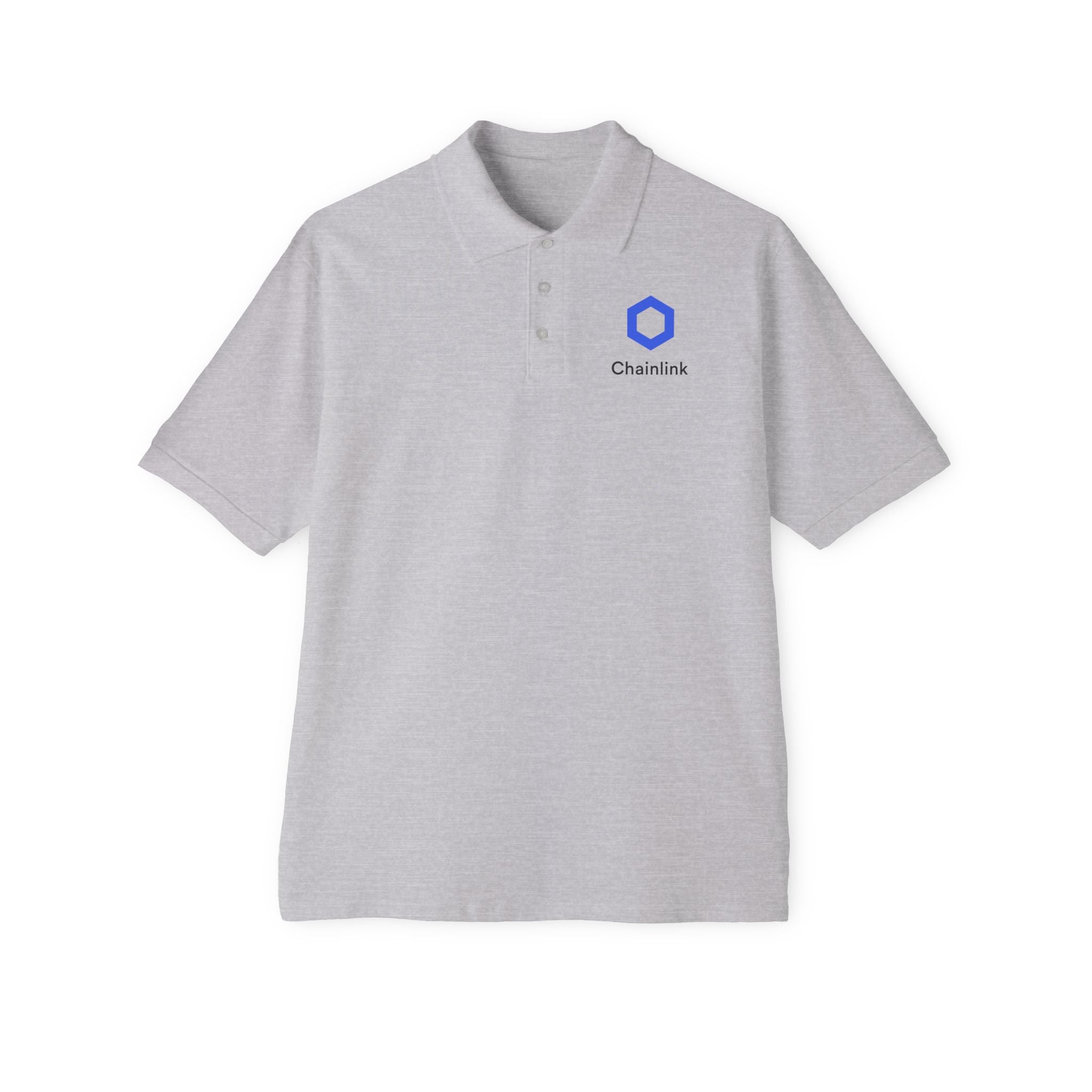 Chainlink LINK Crypto Polo Shirt for Men | Blockchain Logo Polo | Web3 Crypto Apparel | Crypto Enthusiast Gift | 5 colors - 100% cotton