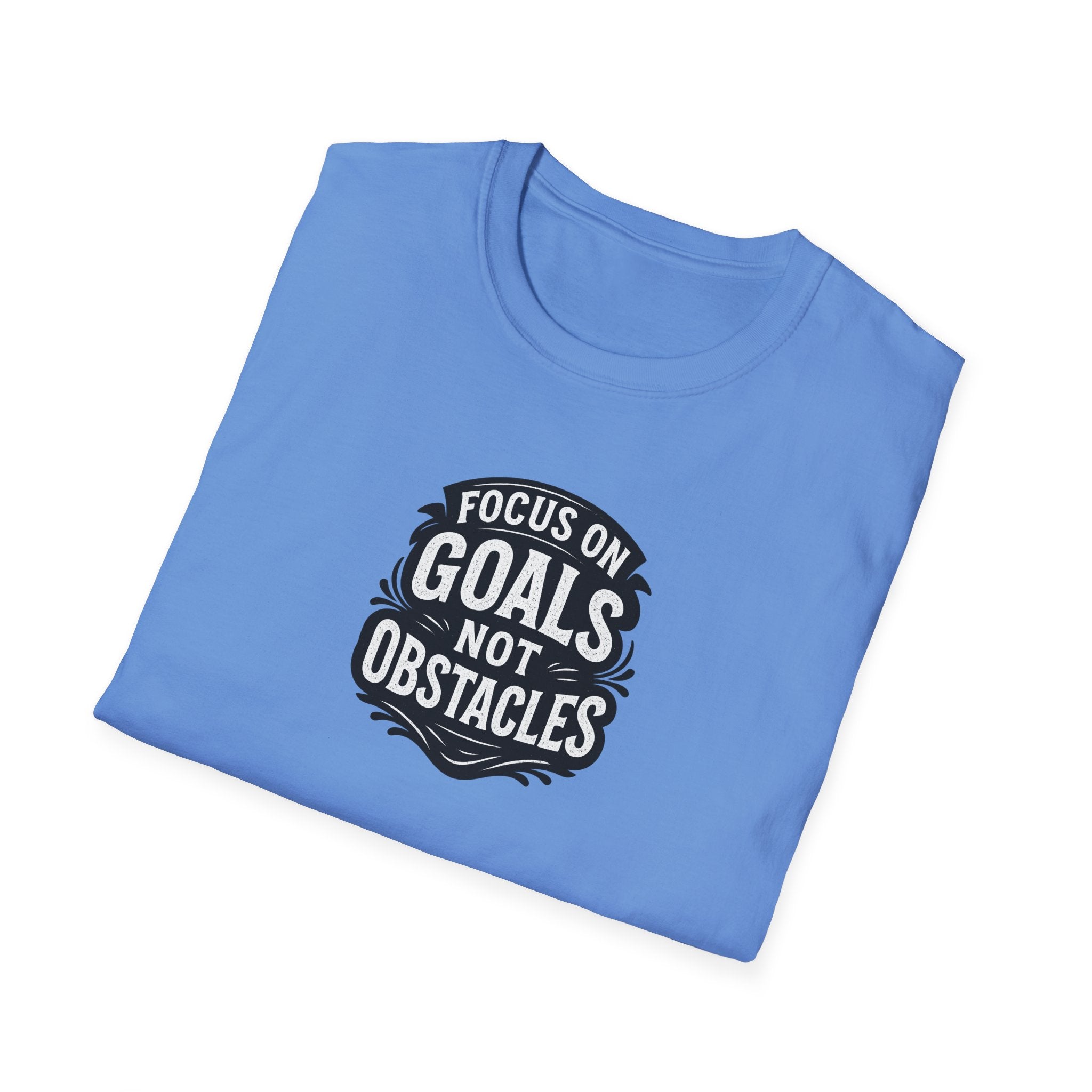 Focus on Goals Not Obstacles T-Shirt | Motivational Stay Driven with our Bold Motivational Tee | 5 colors - 100% cotton