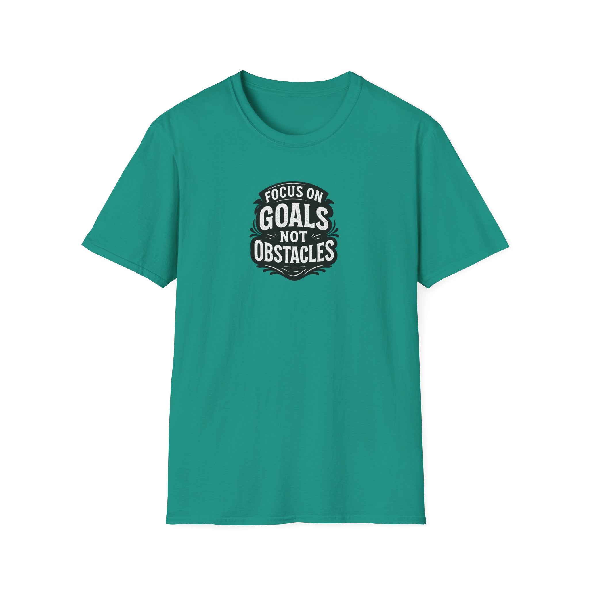 Focus on Goals Not Obstacles T-Shirt | Motivational Stay Driven with our Bold Motivational Tee | 5 colors - 100% cotton